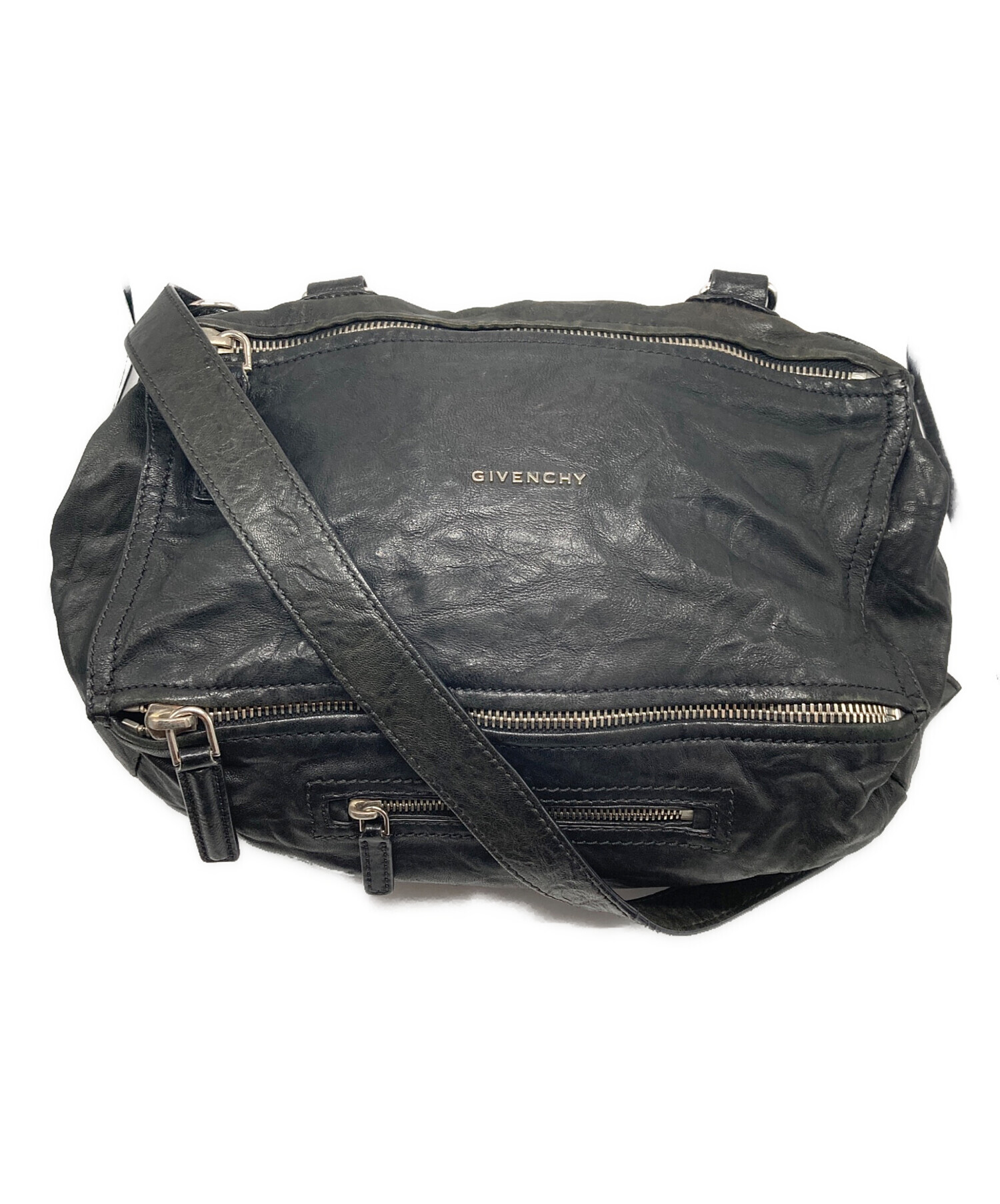 【美品】ジバンシィ パンドラ ボストンバッグ 2way レザー A4可 肩掛 黒 中古・古着通販】GIVENCHY (ジバンシィ) パンドラ ショルダーバッグ