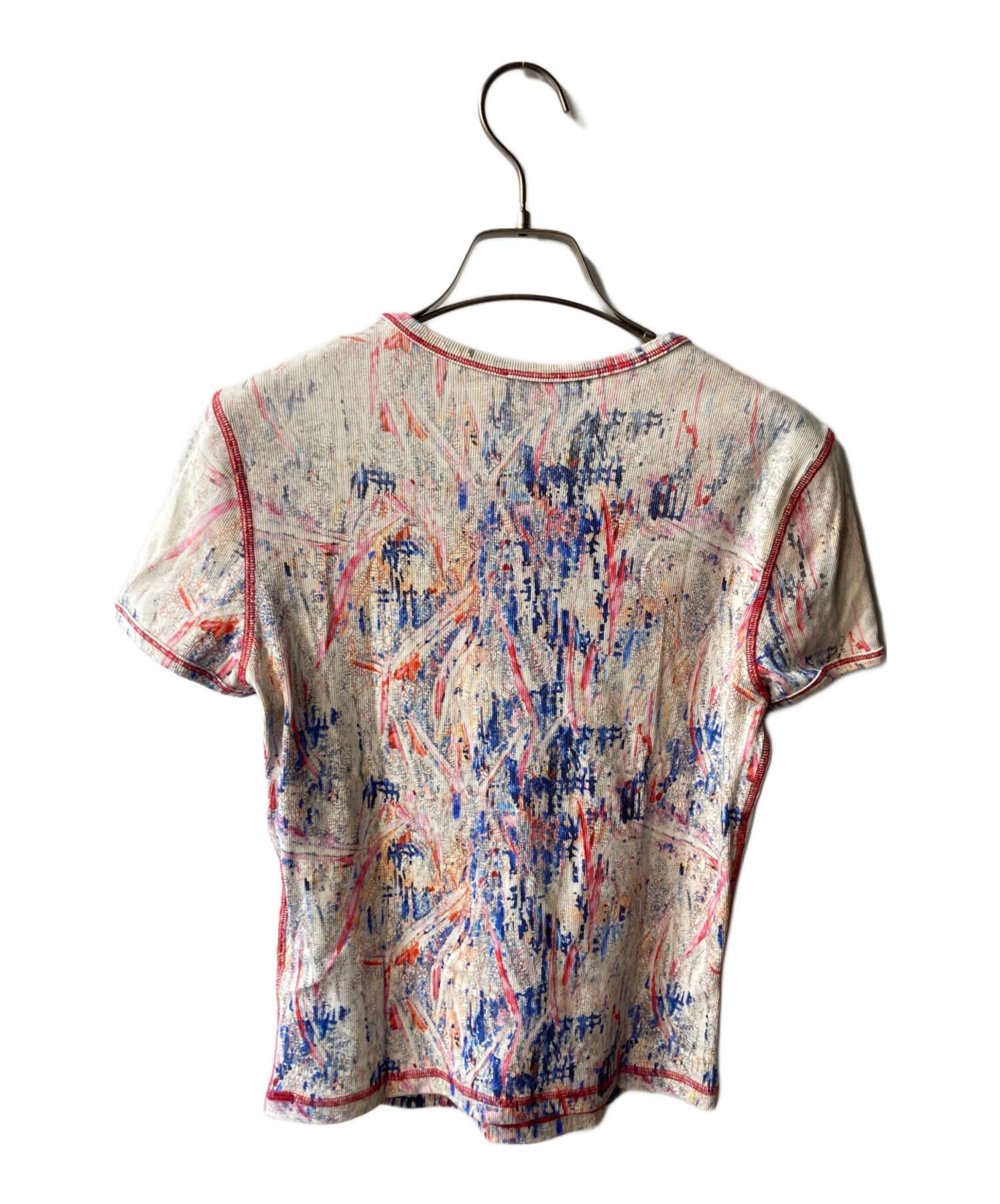 DIESEL ディーゼル リブ カットソー サイズ:M  マルチカラー  レディース 　240001141058 中古・古着通販】DIESEL (ディーゼル) マルチプリント リブカットソー
