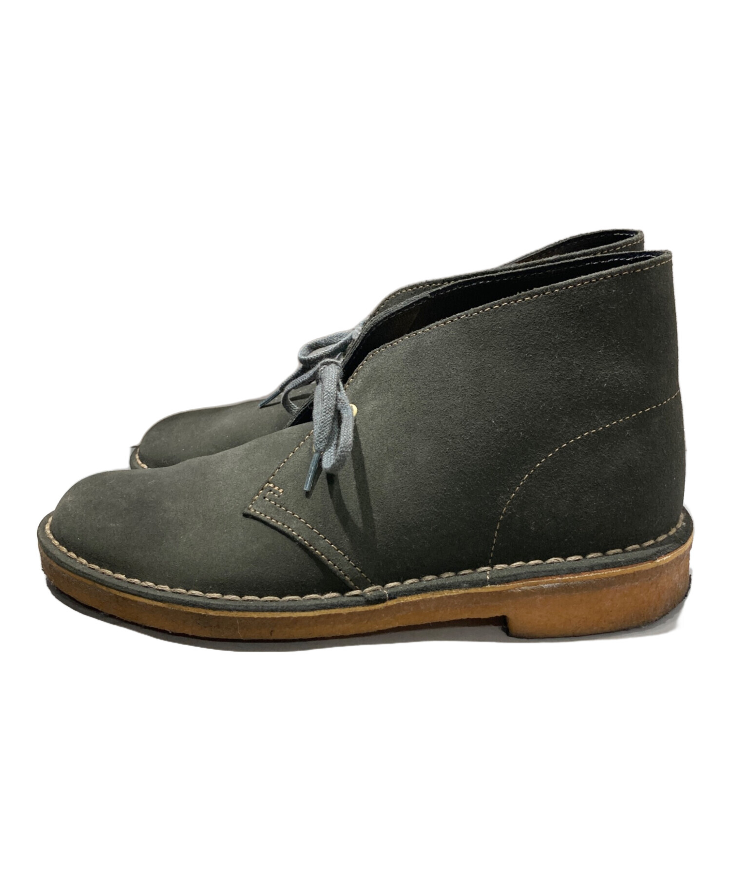 中古・古着通販】CLARKS (クラークス) チャッカーブーツ グレー サイズ