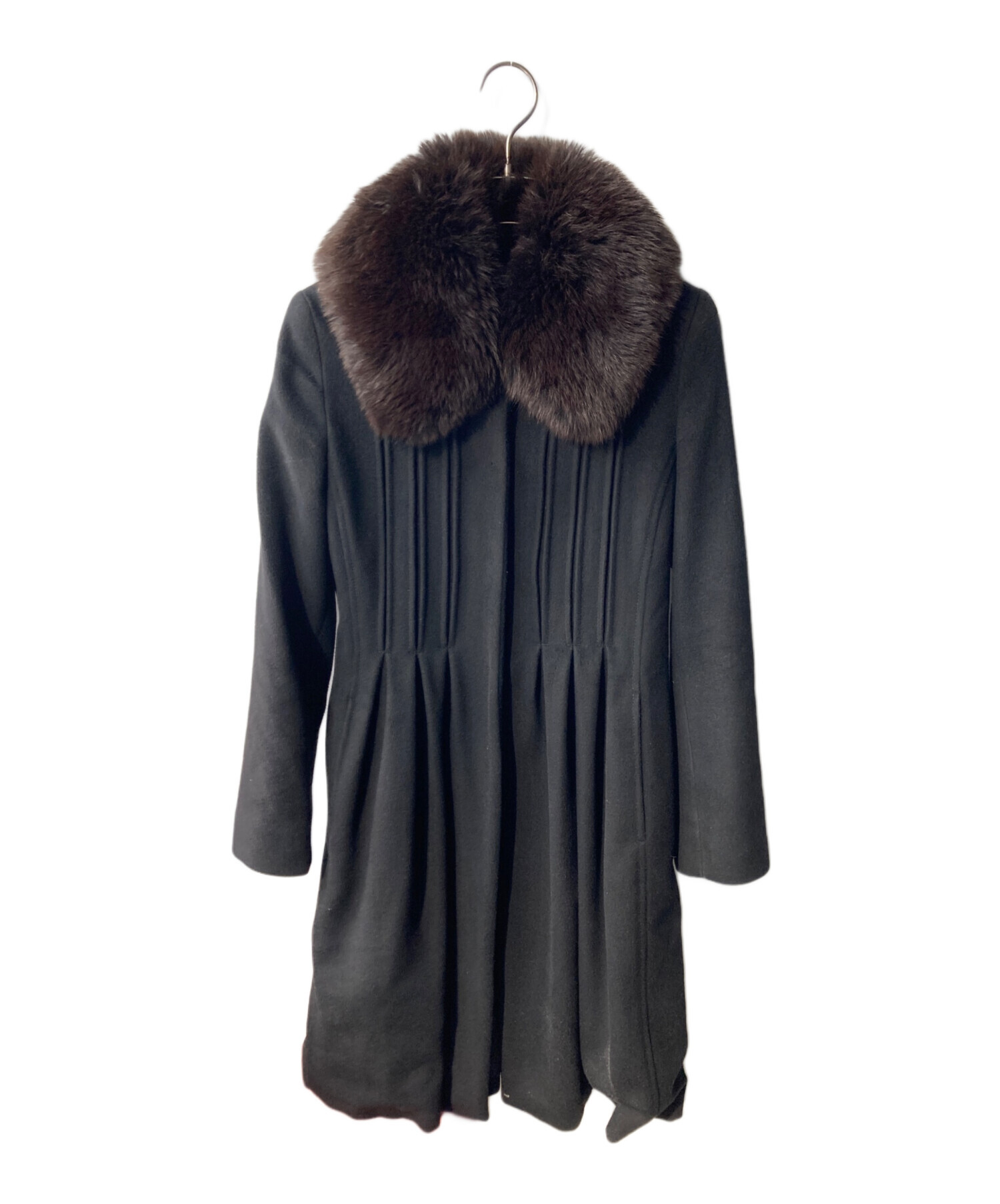 Max Mara Studio フォックスファー付コート38 グレー 中古・古着通販】Max Mara Studio (マックスマーラ ストゥディオ