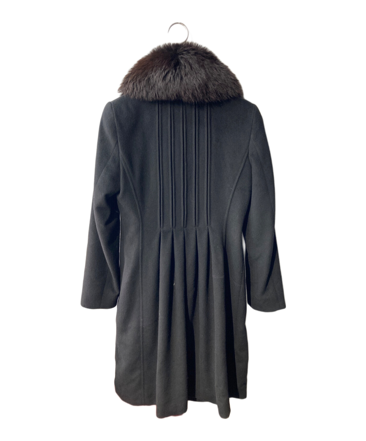 Max Mara Studio フォックスファー付コート38 グレー 中古・古着通販】Max Mara Studio (マックスマーラ ストゥディオ