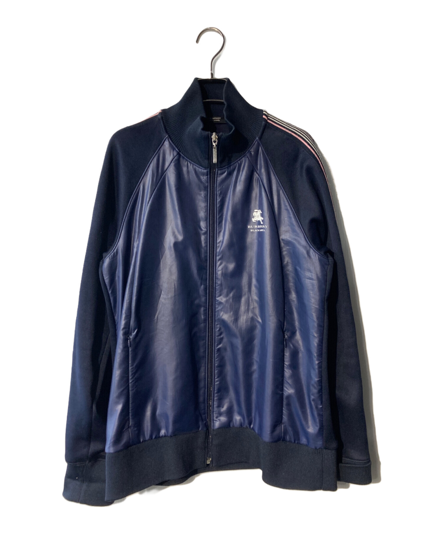 【美品】BURBERRY BLACK LABEL 生地切替 トラックジャケット 中古・古着通販】BURBERRY BLACK LABEL (バーバリーブラックレーベル