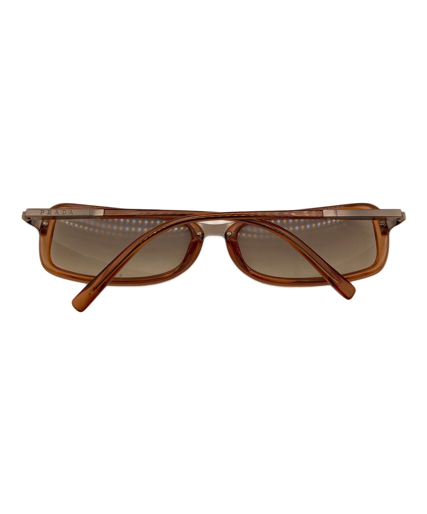 PRADA ラウンド型サングラス ブラウン 中古・古着通販】PRADA (プラダ) サングラス ブラウン サイズ:56□17