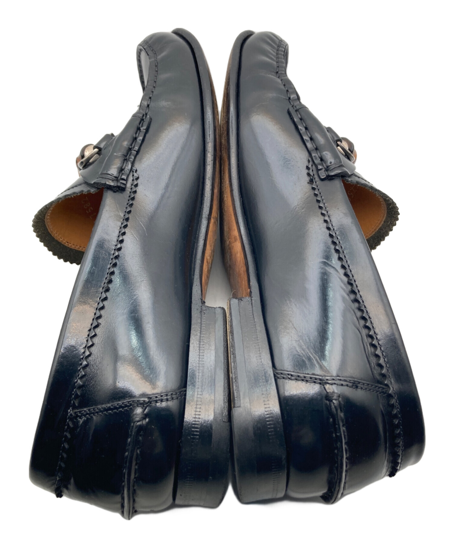 中古・古着通販】GUCCI (グッチ) バンブービットローファー ブラック