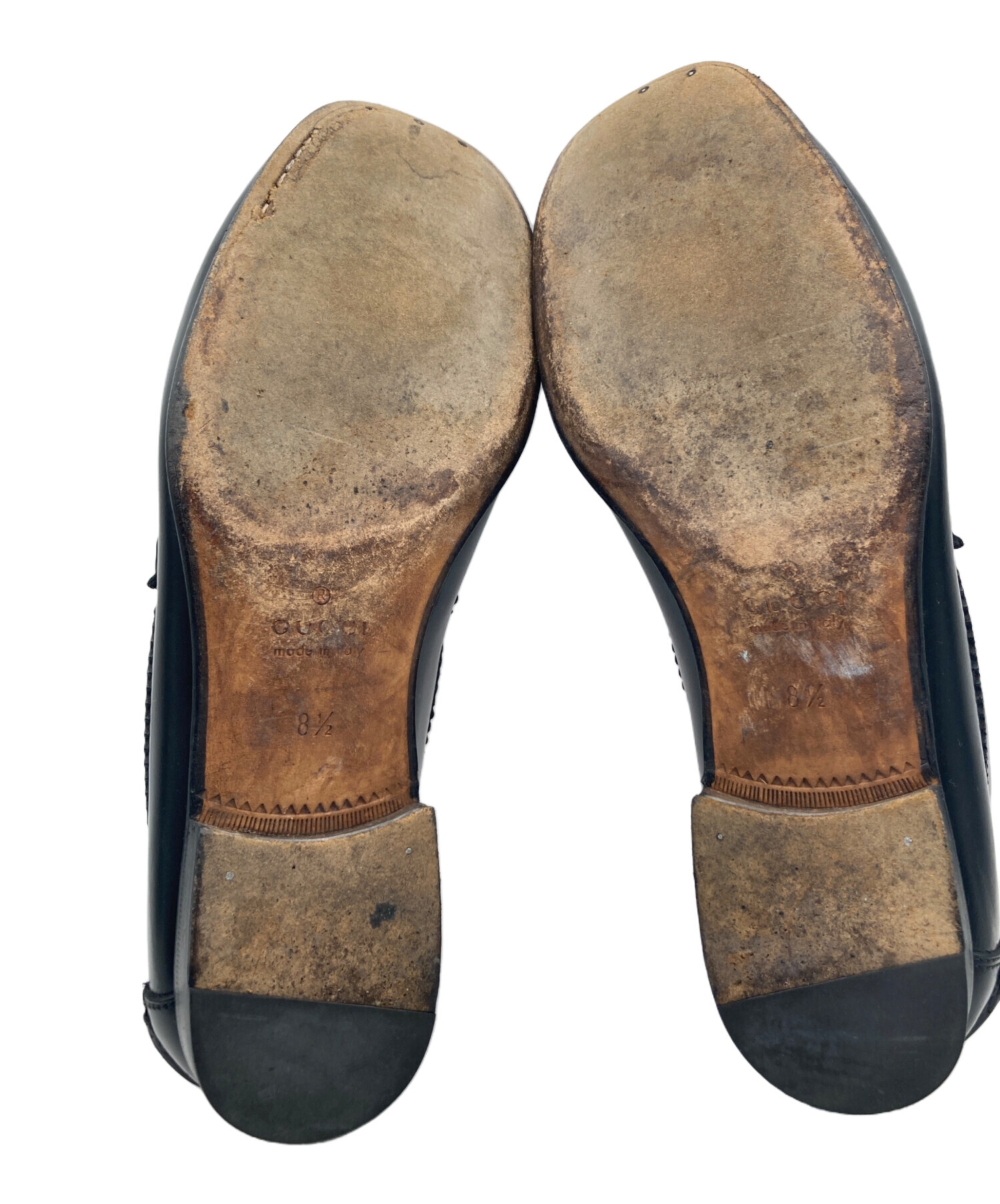 中古・古着通販】GUCCI (グッチ) バンブービットローファー ブラック