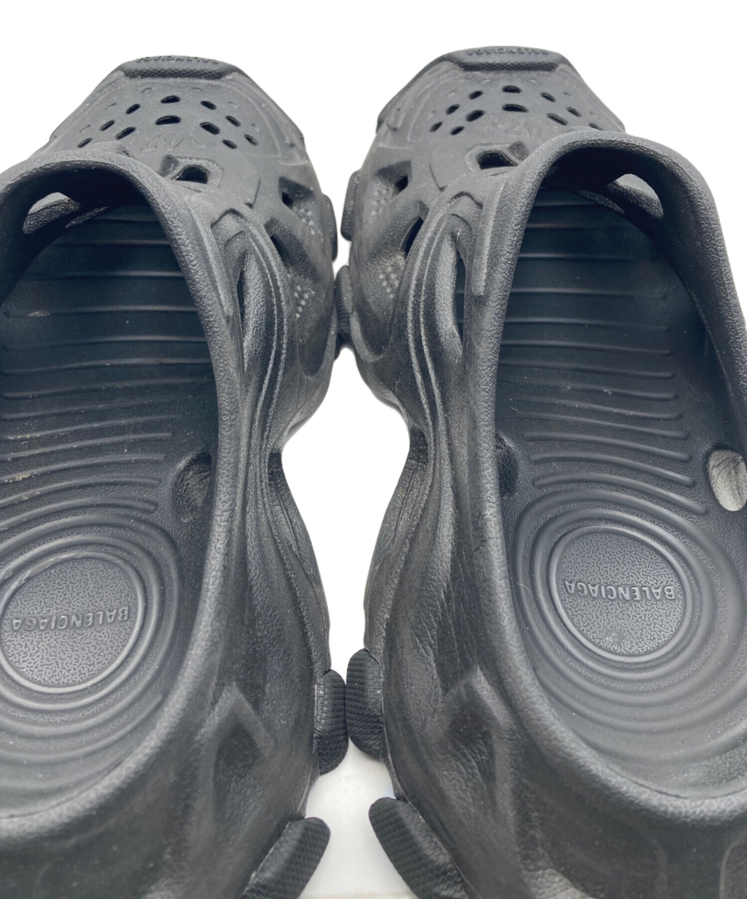 レシート有り　BALENCIAGA HD ミュール ブラック　ラバー　スニーカー 中古・古着通販】BALENCIAGA (バレンシアガ) 23SS HD MULE/ラバー