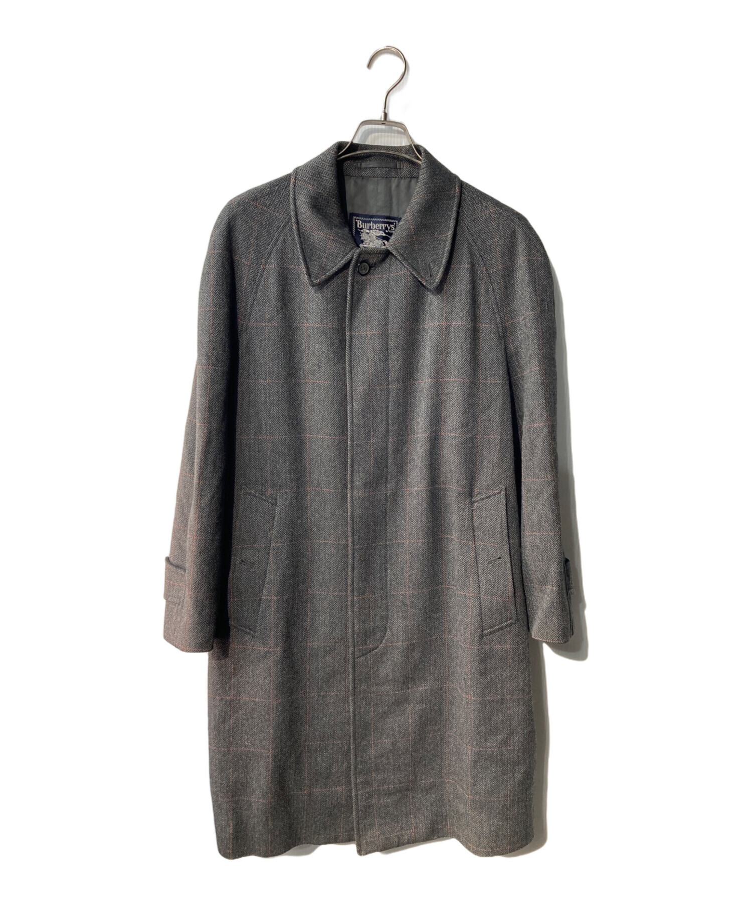 90'sバーバリーヘリンボーン柄ステンカラーコートウール カシミア混ヴィンテージ 中古・古着通販】Burberry's (バーバリーズ) Vintage ヘリンボーン
