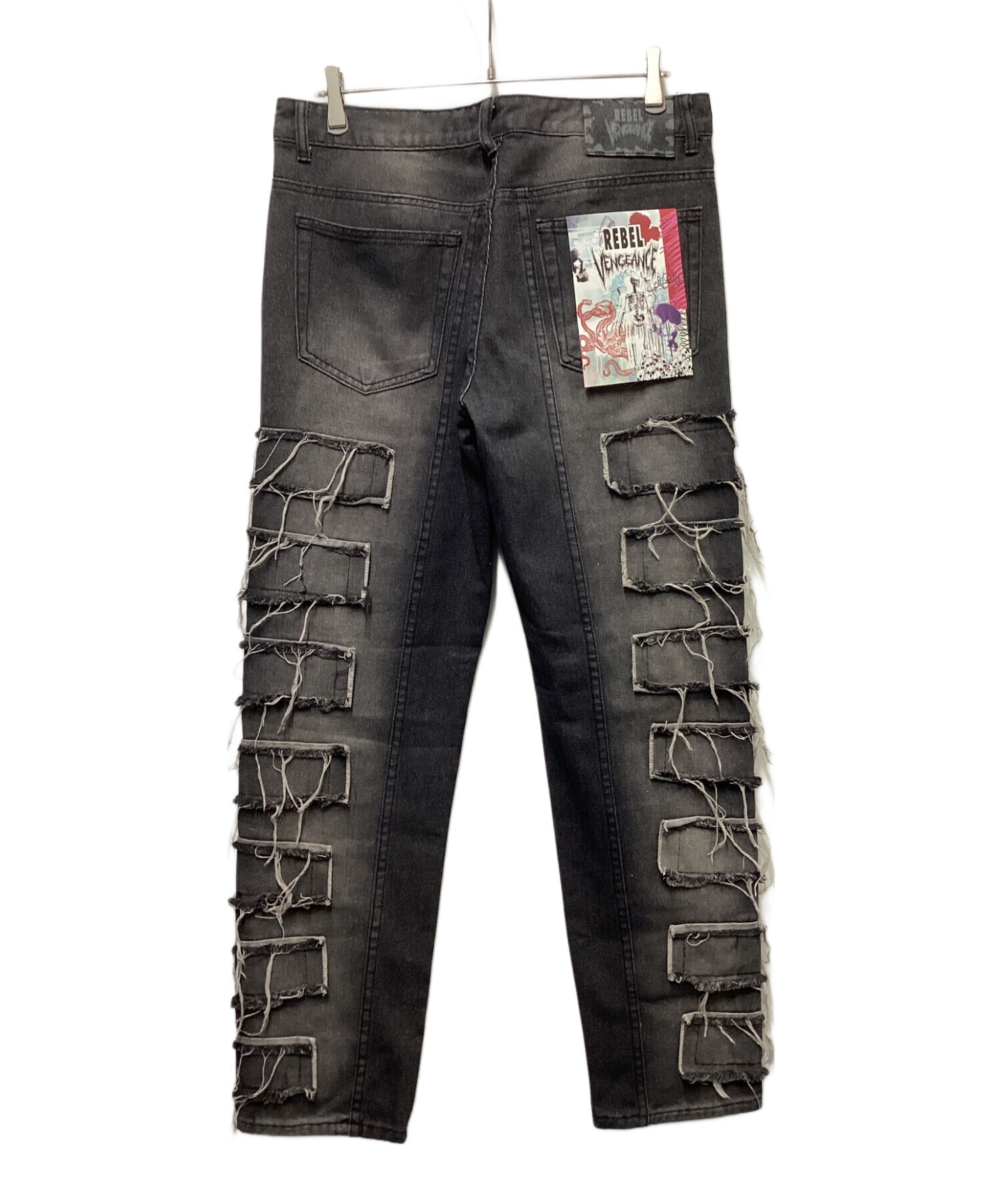 中古・古着通販】REBEL VENGEANCE (REBEL VENGEANCE) damage denim 
