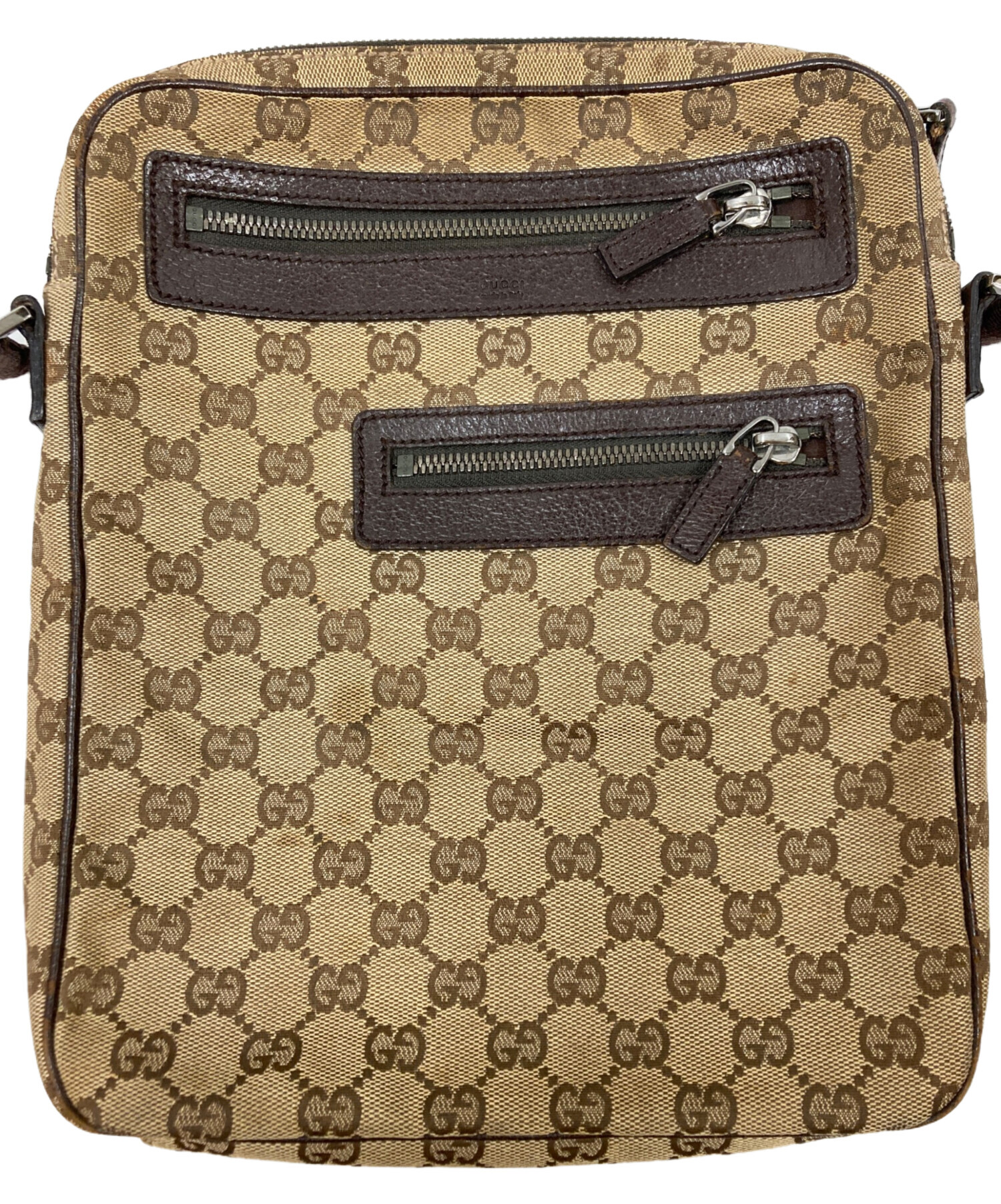 中古・古着通販】GUCCI (グッチ) GGキャンバスショルダーバッグ 
