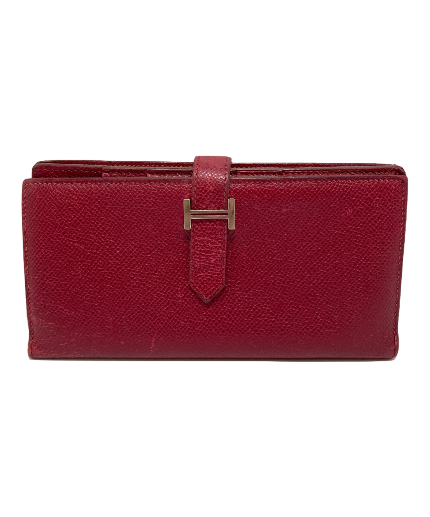 HERMES エルメス  長財布 エバーカラー レッド系 【中古】 レディース 中古・古着通販】HERMES (エルメス) 財布 レッド｜ブランド・古着通販