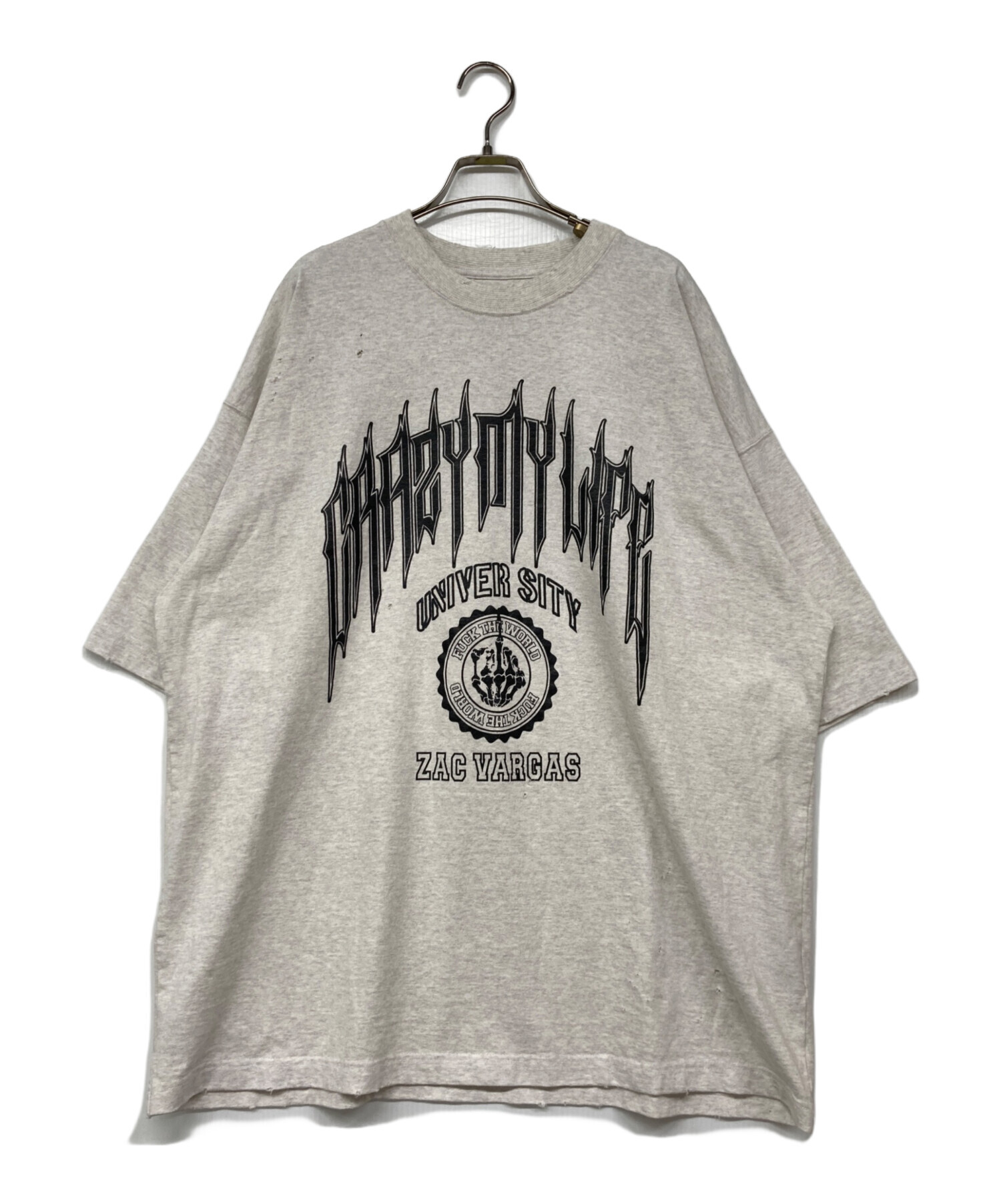 Z VARGAS グラフィックTシャツ 中古・古着通販】Z.VARGAS (ザックバルガス) ダメージ加工カレッジ