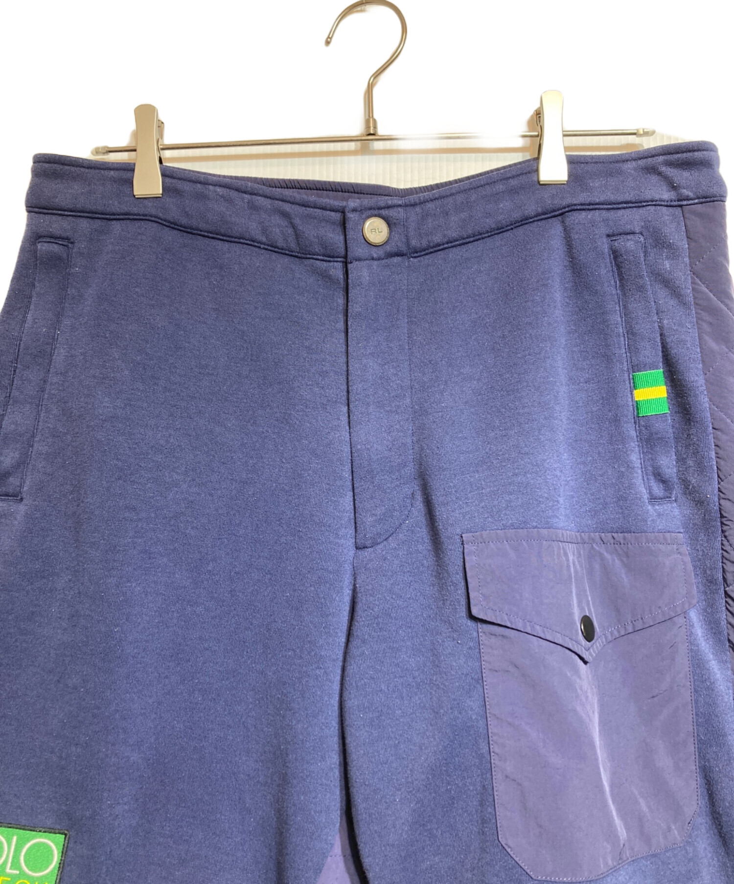 POLO HI TECH カーゴラガースウェットパンツ ネイビー M Shop polo hi tech pants blue on Sale