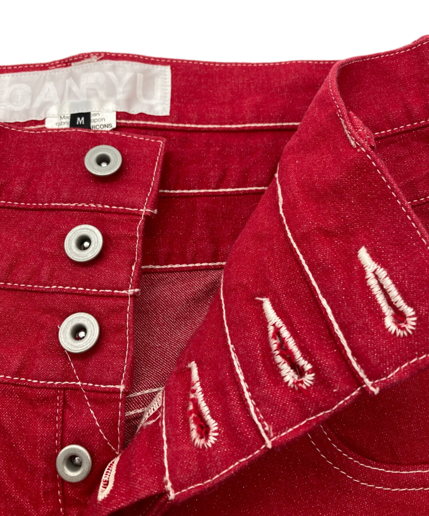 中古・古着通販】GANRYU (ガンリュウ) ラメスキニーデニムパンツ