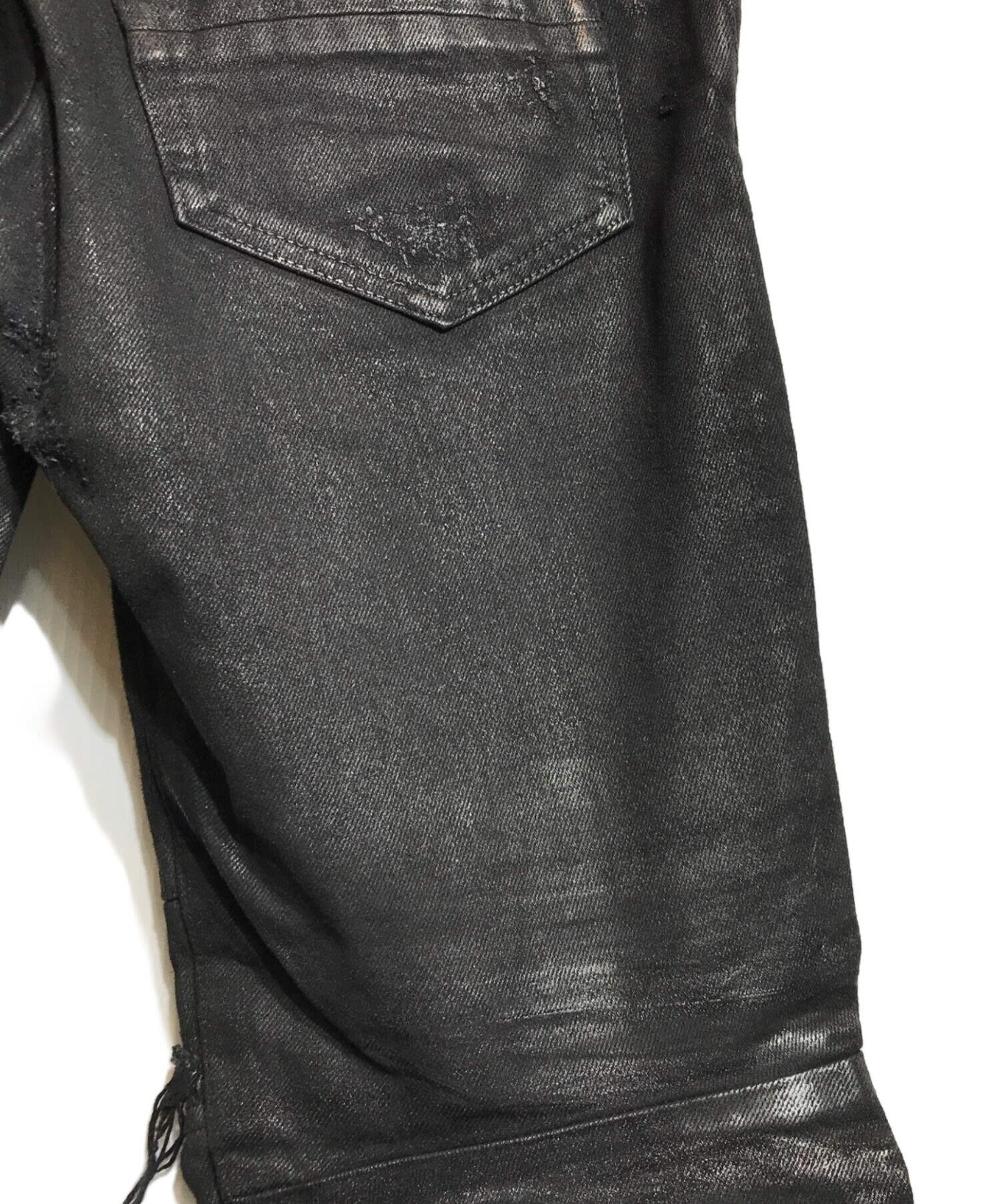 中古・古着通販】JULIUS (ユリウス) デストロイコーティングスキニー