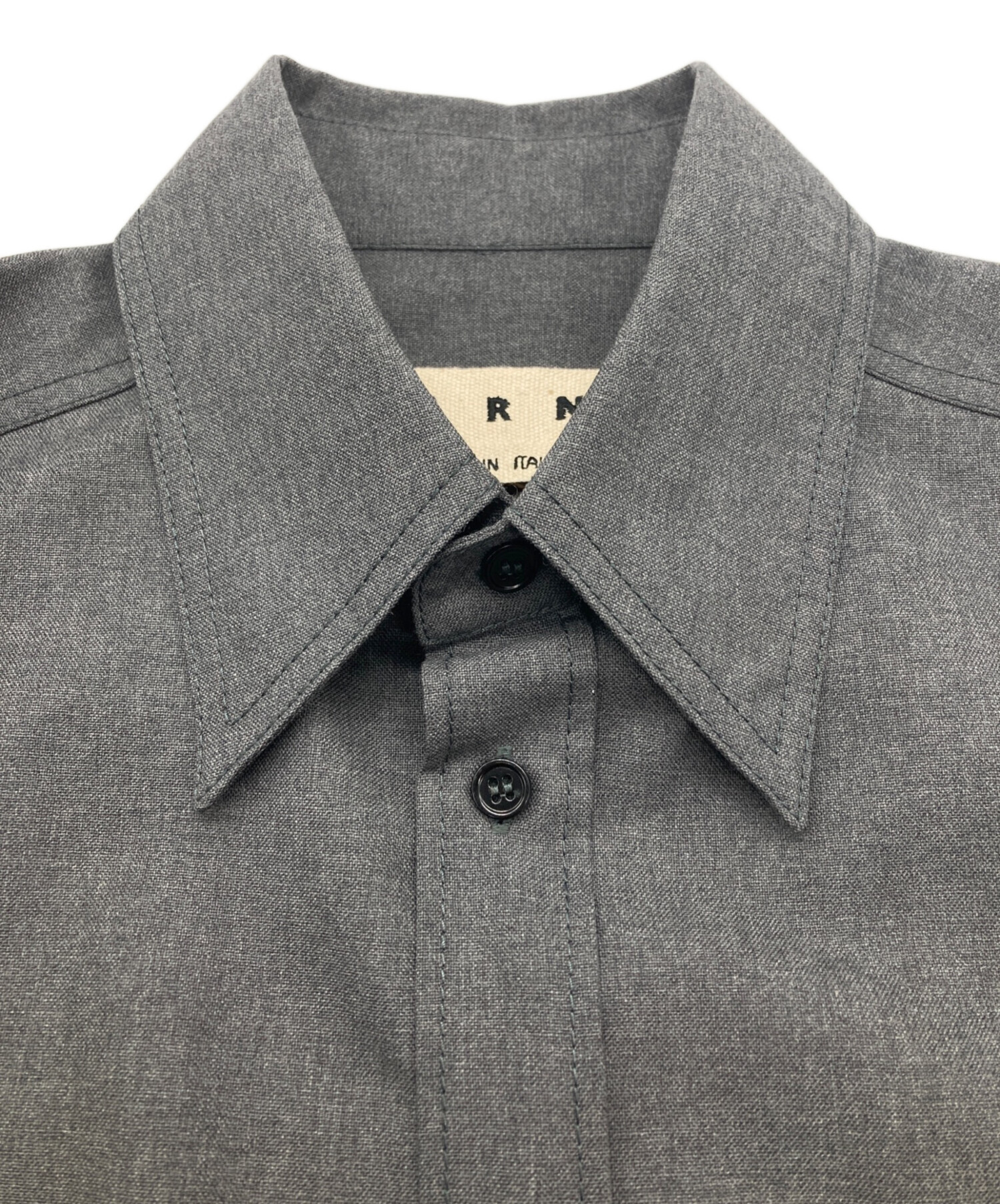 中古・古着通販】MARNI (マルニ) トロピカルウールシャツ グレー