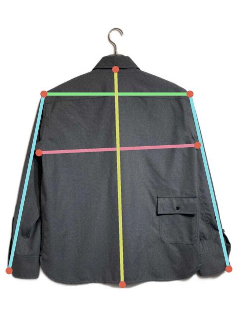 MARNI (マルニ) トロピカルウールシャツ グレー サイズ:46