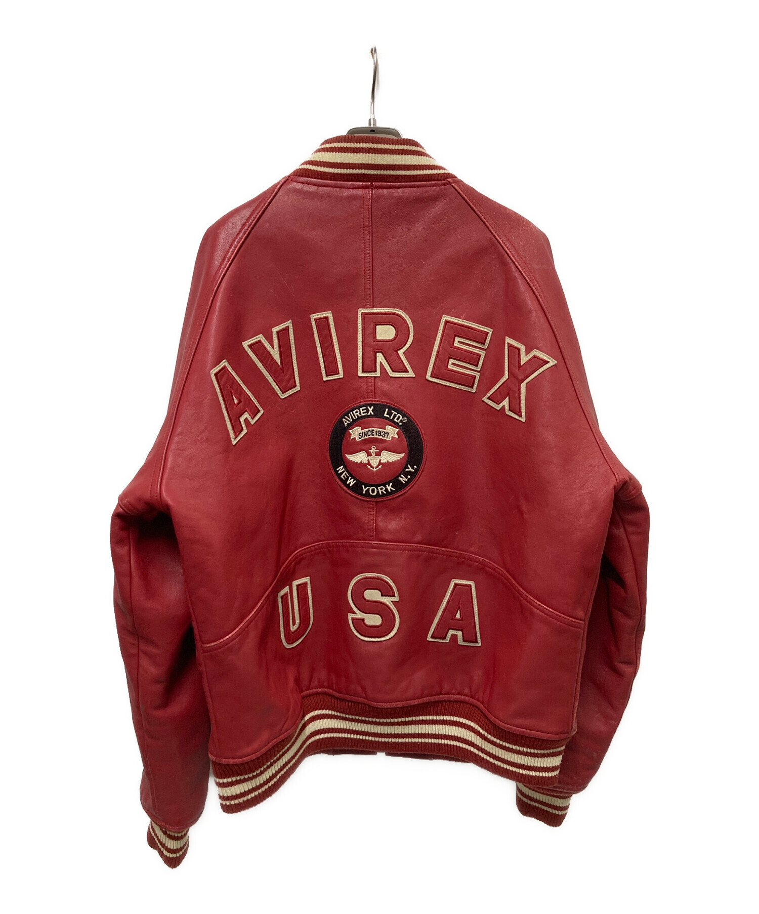 中古・古着通販】AVIREX (アヴィレックス) アーチロゴレザースタジャン