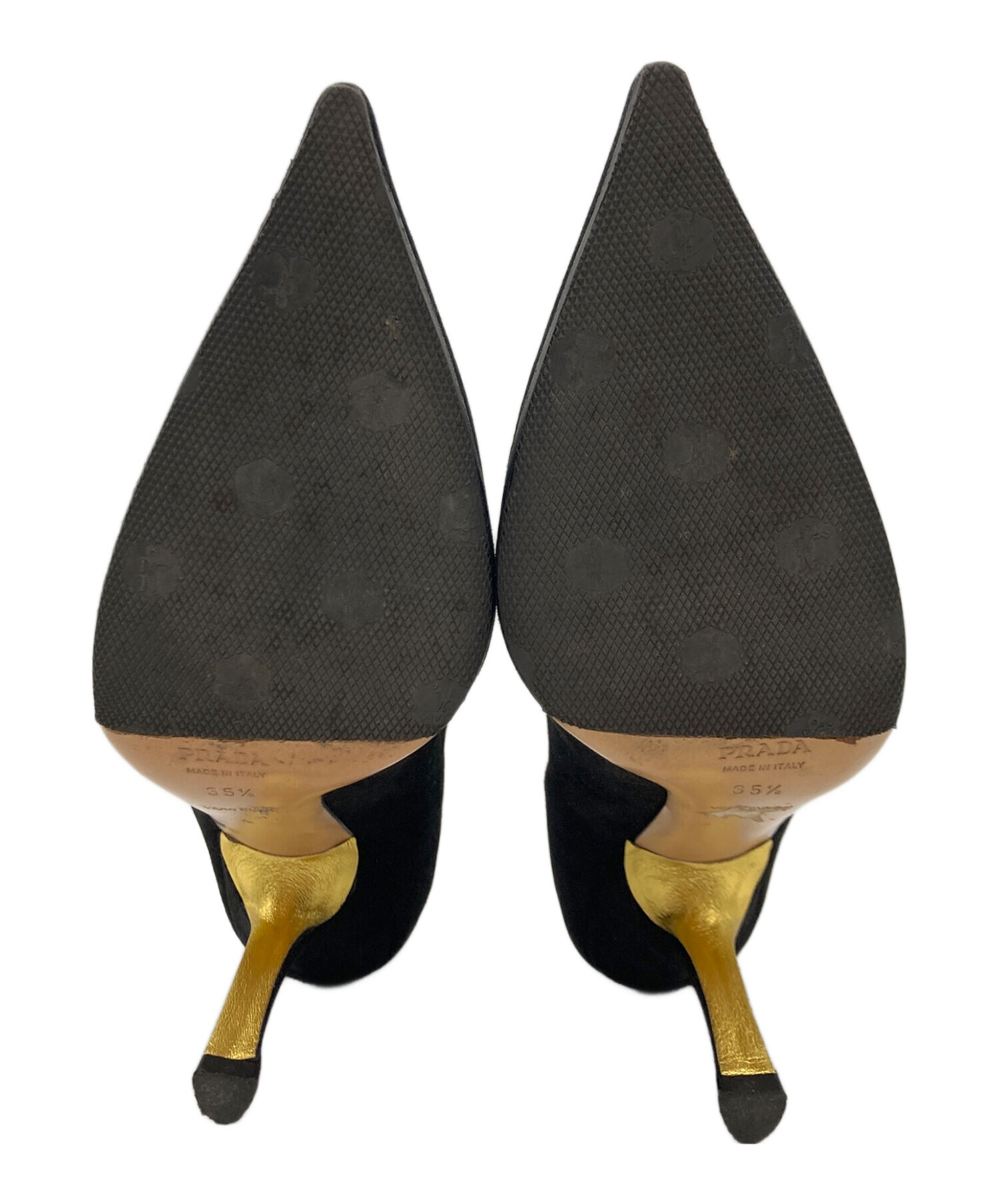 中古・古着通販】PRADA (プラダ) スエードポインテッドトゥパンプス