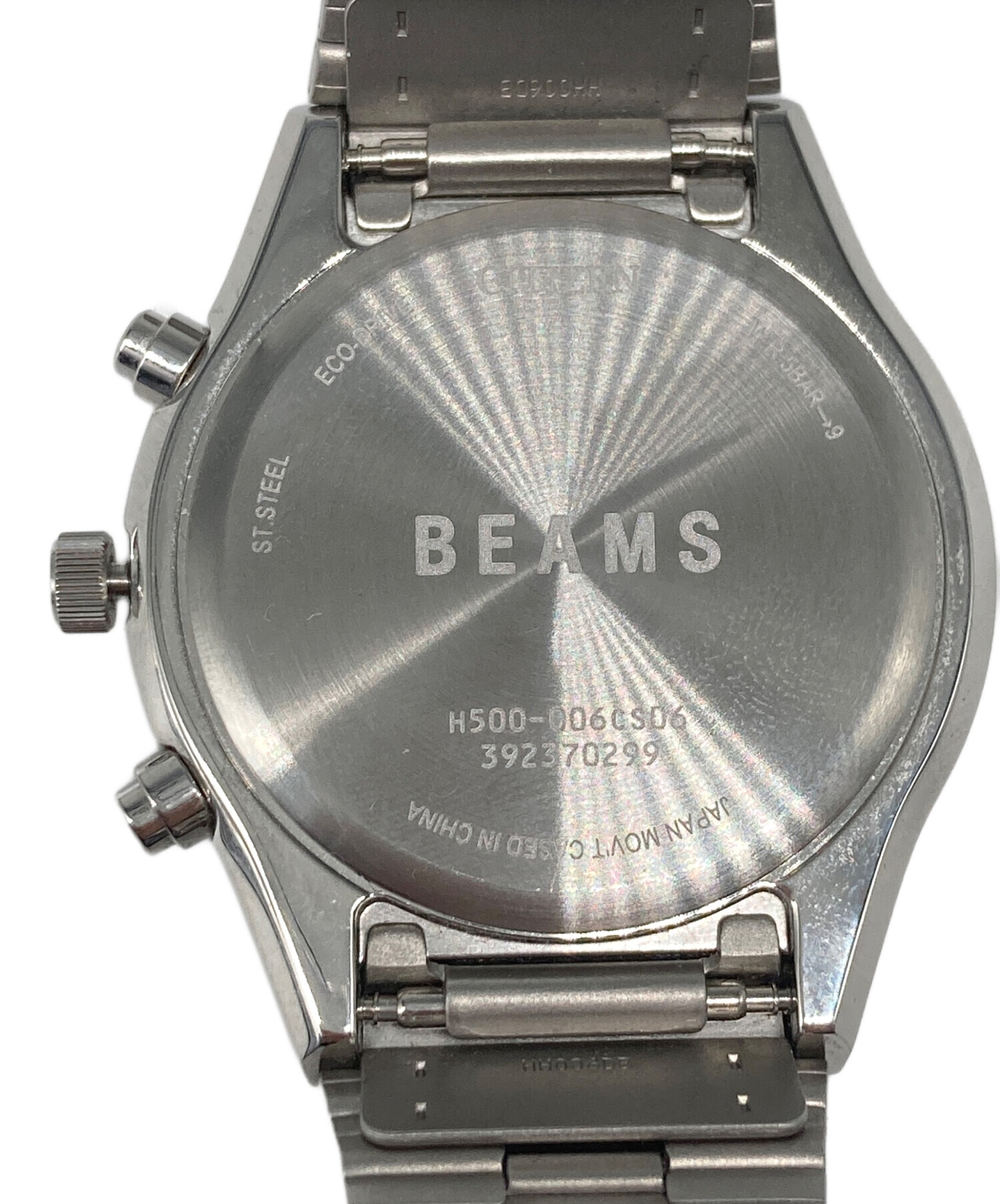 未使用 CITIZEN x BEAMS クロノグラフ腕時計 ブラック 中古・古着通販】CITIZEN (シチズン) BEAMS (ビームス) クロノグラフ