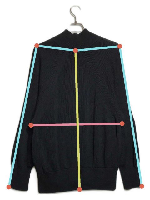 中古・古着通販】CLESSTE (クレスト) OVERSIZED DRIVERS KNIT ブラック