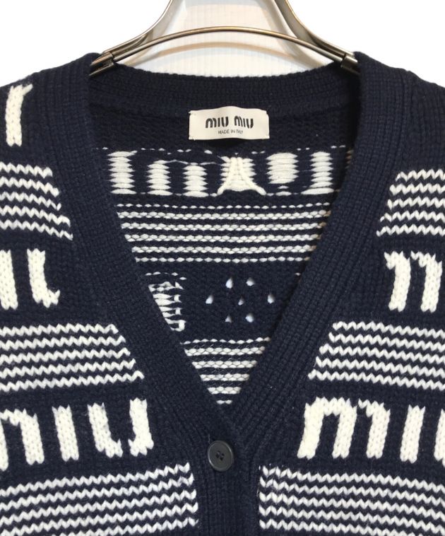 中古・古着通販】MIU MIU (ミュウミュウ) カシミヤロゴカーディガン
