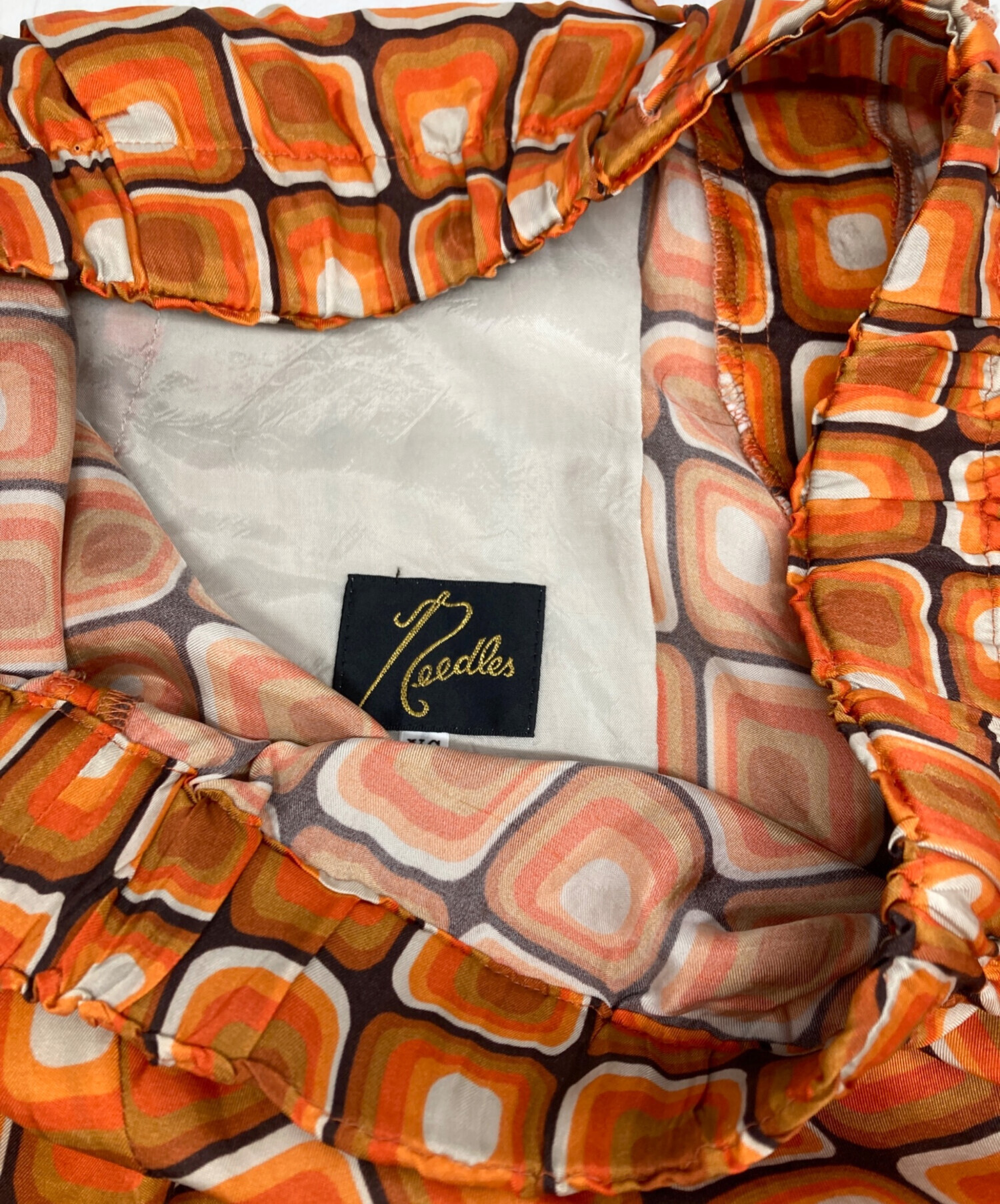 needles　レザー　オレンジラメストレートパンツ needles レザー オレンジラメストレートパンツ needles レザー