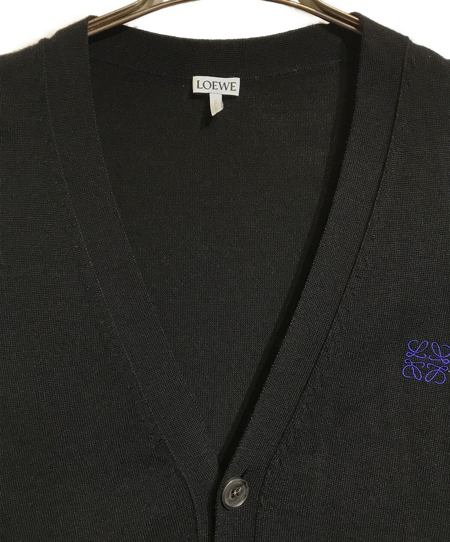 中古・古着通販】LOEWE (ロエベ) アナグラムロゴ刺繍カーディガン 
