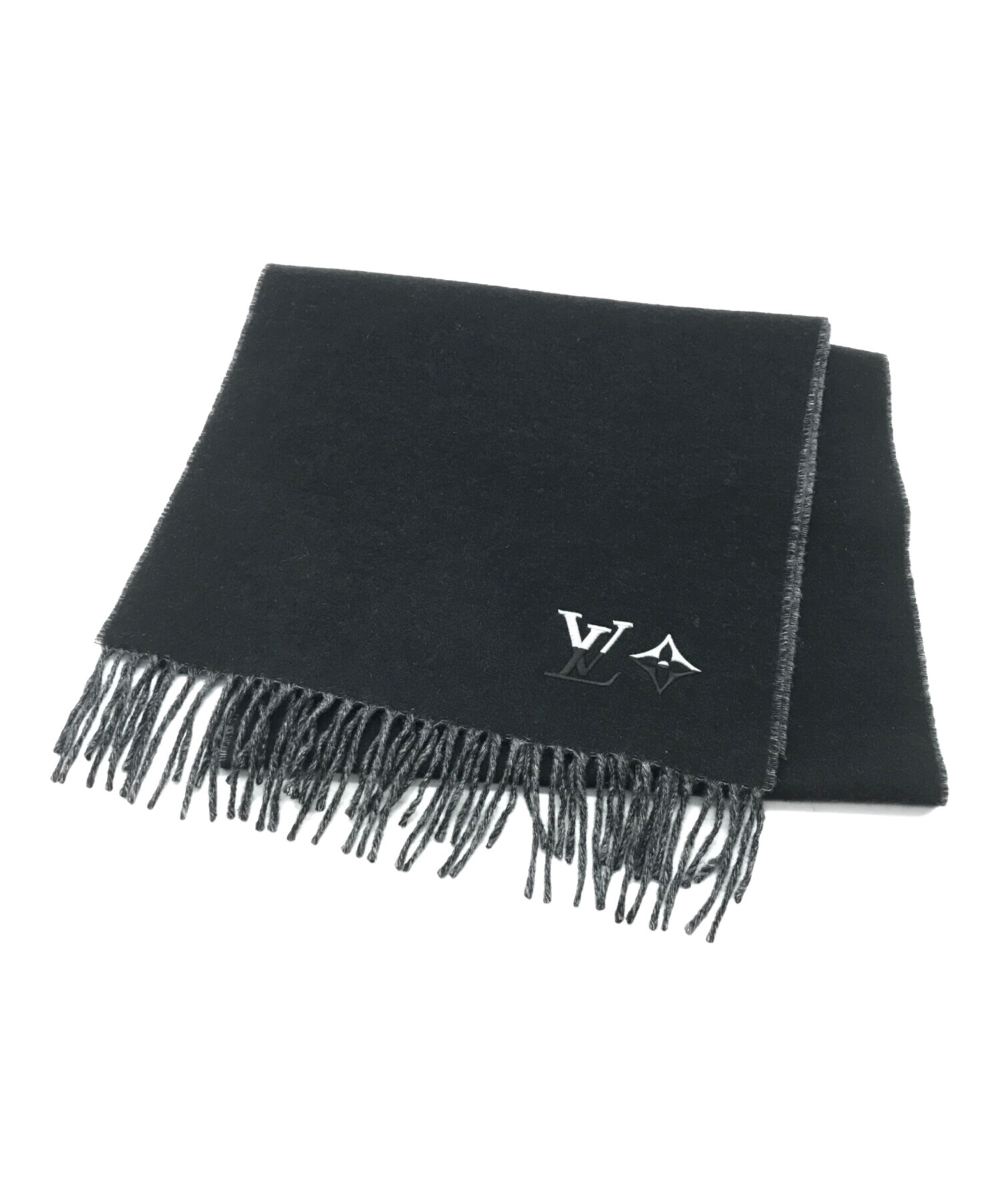 【izumi】ルイヴィトン マフラー グラフィックデュアル 黒 ブラック 中古・古着通販】LOUIS VUITTON (ルイ ヴィトン) マフラー デュアル