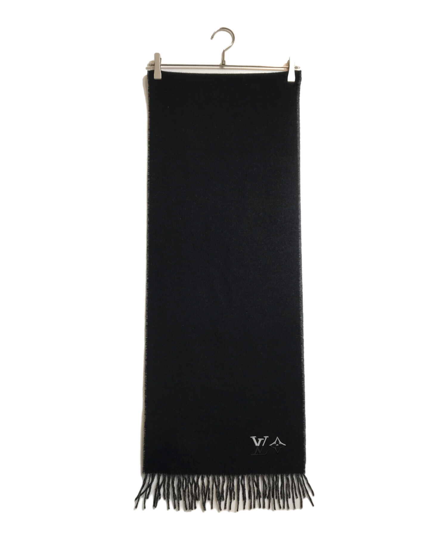 LOUIS VUITTON カシミヤマフラー ブラック　中古品 中古・古着通販】LOUIS VUITTON (ルイ ヴィトン) マフラー デュアル