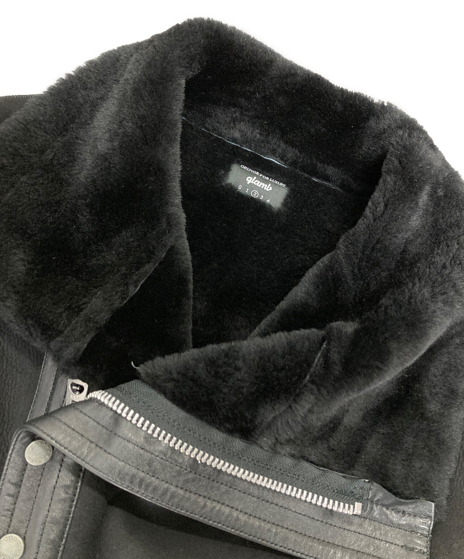 中古・古着通販】glamb (グラム) Mist mouton JKT ブラック サイズ:2