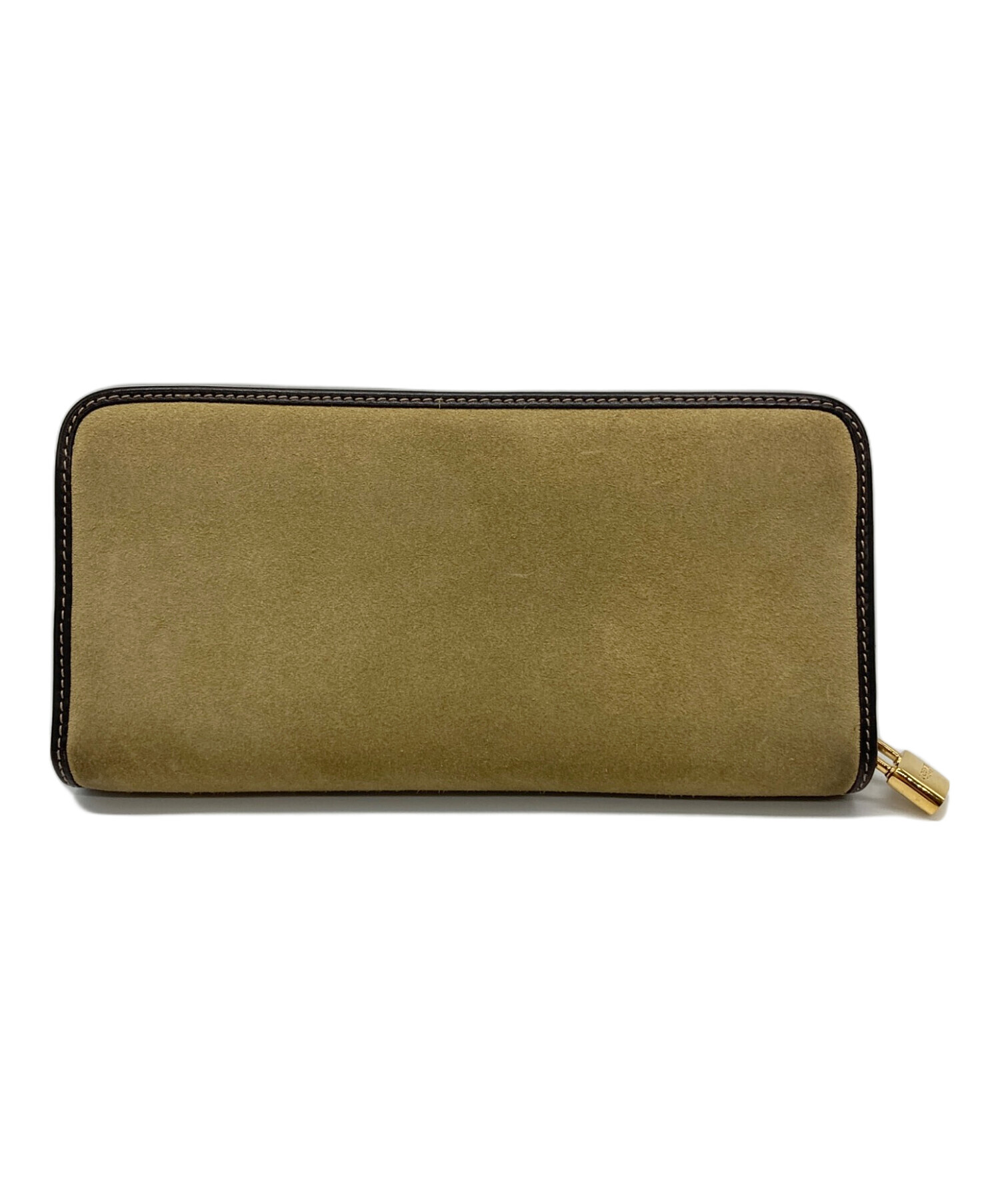 中古・古着通販】LOEWE (ロエベ) スエードラウンドファスナー長財布 