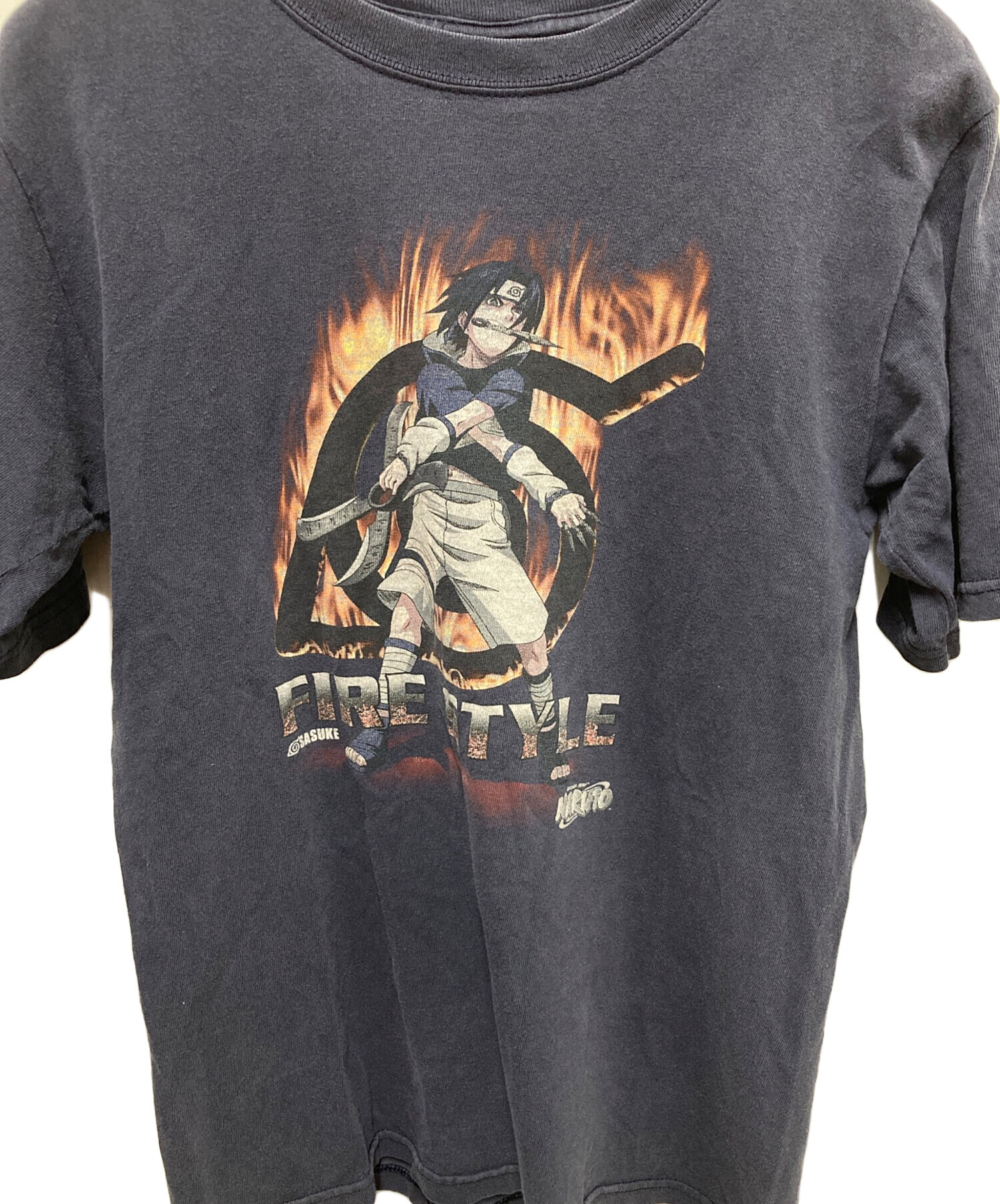 中古・古着通販】NARUTO (ナルト) アニメプリントTシャツ ネイビー