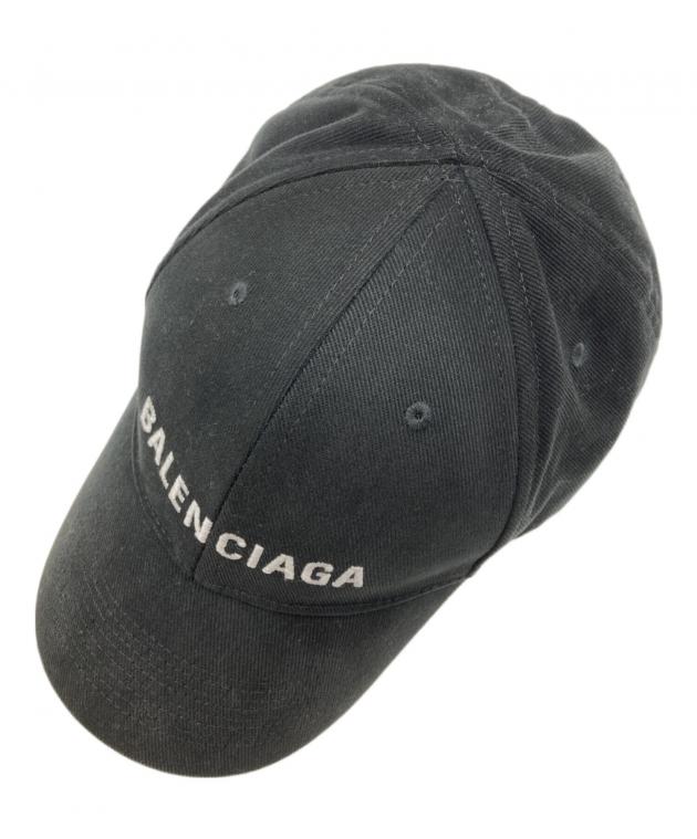 中古・古着通販】BALENCIAGA (バレンシアガ) Logo Cap ブラック サイズ