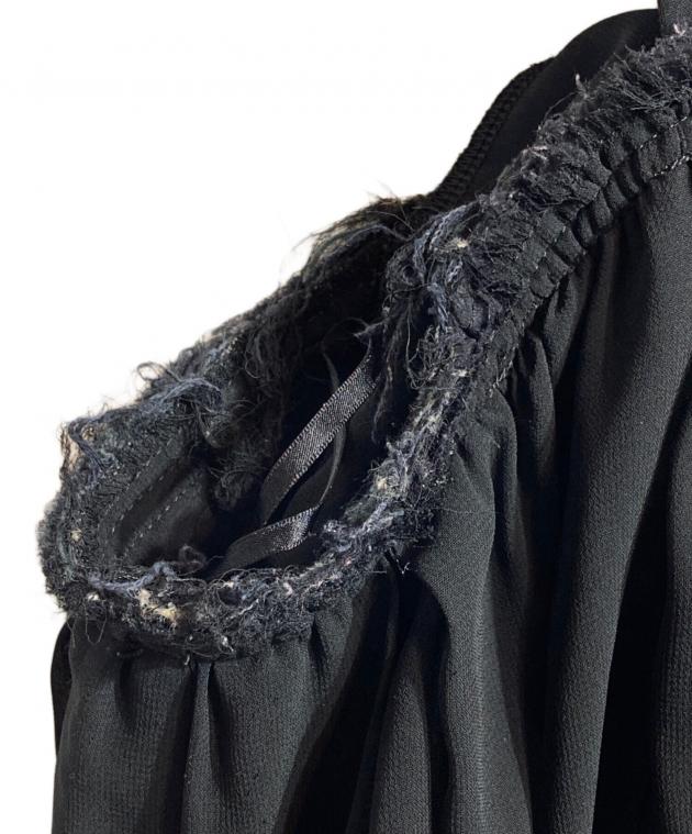 極美品　24SS MUVEIL ティアードサロペット ワイド　フリル　34 黒 極美品 24SS MUVEIL ティアードサロペット ワイド フリル 34 黒