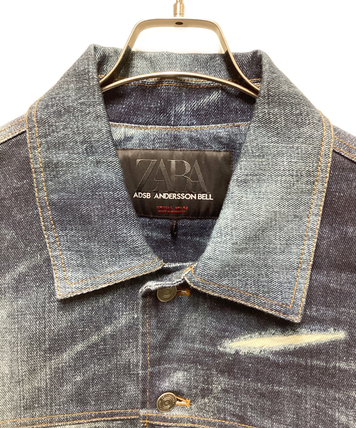 ZARA ADSB ANDERSSON BELLデニムジャケット・レザーコンビ ZARA - ZARA(ザラ) Andersson Bell コンビデニムジャケット メンズの