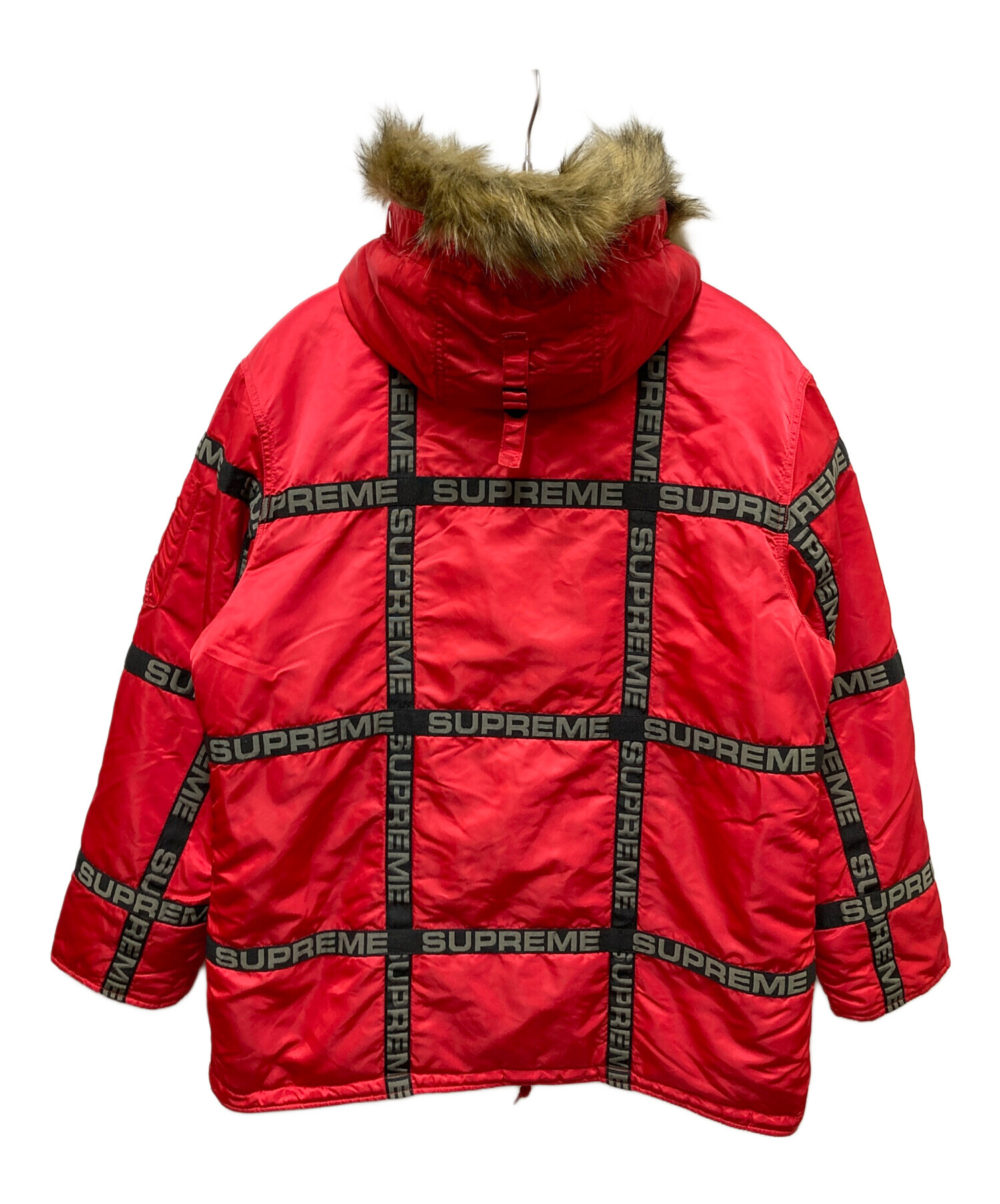 supreme N-3B ジャケット サイズS 中古・古着通販】SUPREME (シュプリーム) Logo Tape N-3B Parka レッド