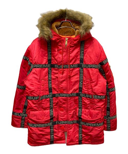 ジャケット・アウター Supreme N3-B SNORKEL PARKA 中古・古着通販】SUPREME (シュプリーム) Logo Tape N-3B Parka レッド