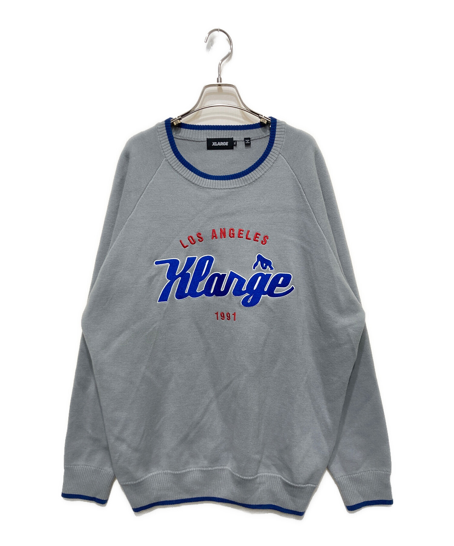 中古・古着通販】X-LARGE (エクストララージ) ニット グレー サイズ:XL 
