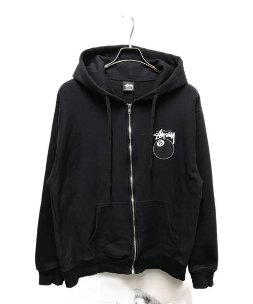 00s Old Stussy プリントデザイン パーカー ブラックM 中古・古着通販