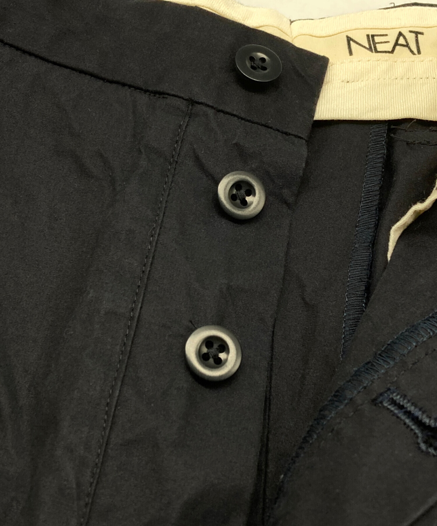 NEAT ネイビー ショートパンツ サイドポケット付き NEATショートパンツ サイドポケット付き Navy サイズM