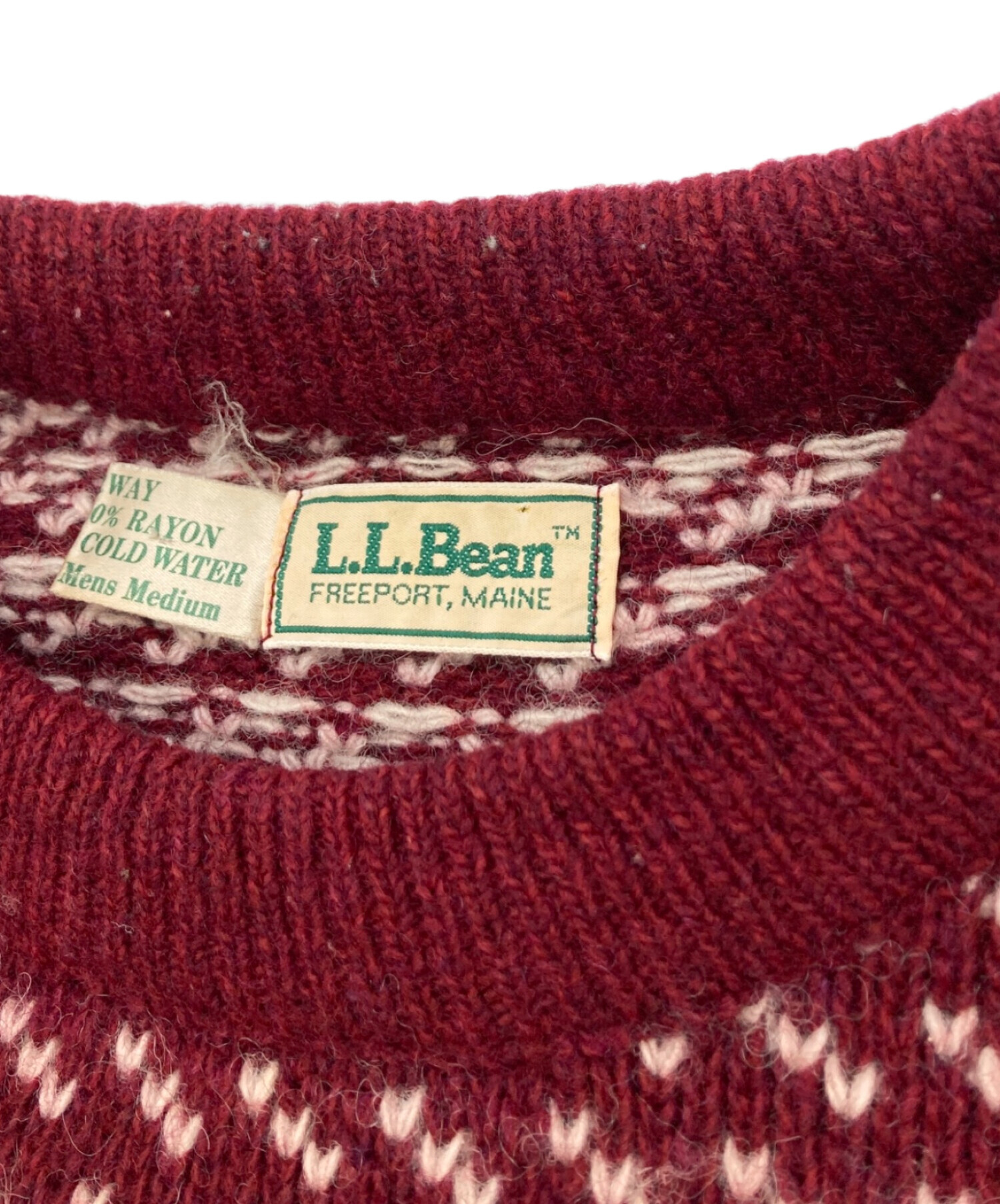 中古・古着通販】L.L.Bean (エルエルビーン) 80's バーズアイニット