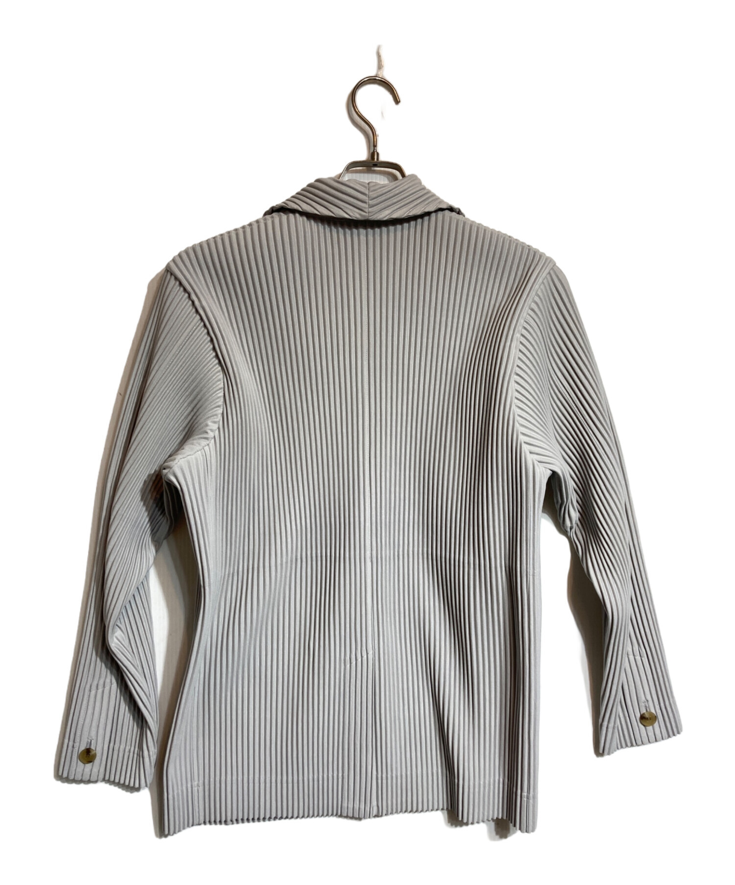 美品 21SS◎オムプリッセイッセイミヤケ テーラードジャケット プリーツ加工 ISSEY MIYAKE イッセイミヤケ HOMME PLISSE オムプリッセ