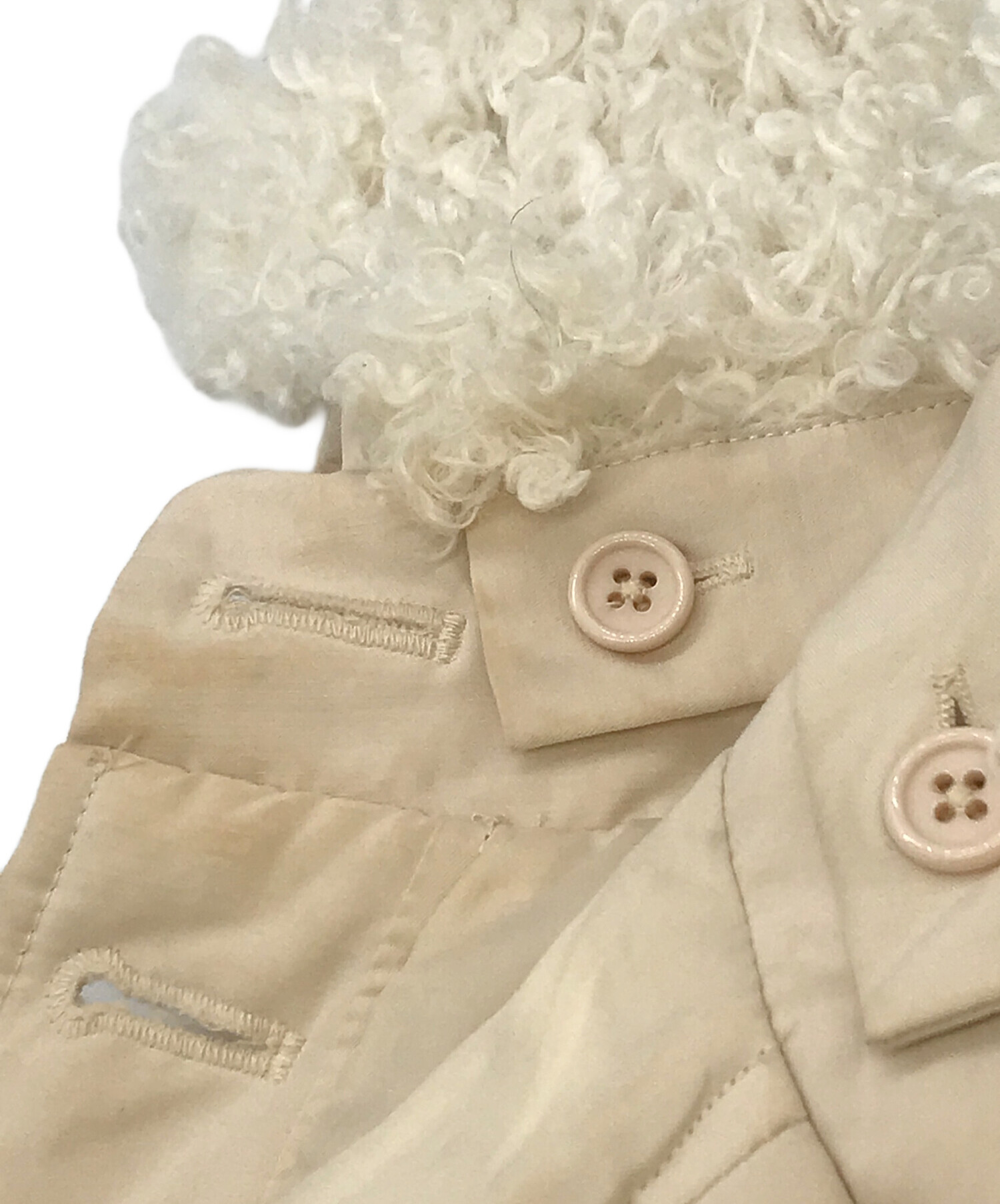 中古・古着通販】epine (エピヌ) fur ribbon quilting short downcoat