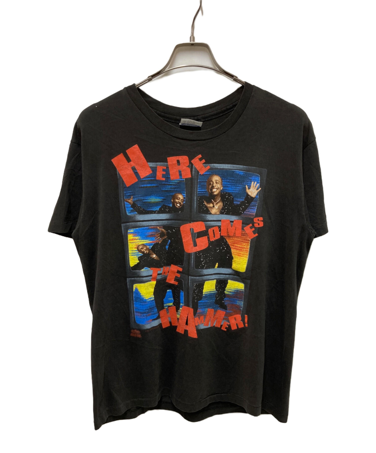 90s Hanes USA製IMPAC プリントTシャツ フェード L