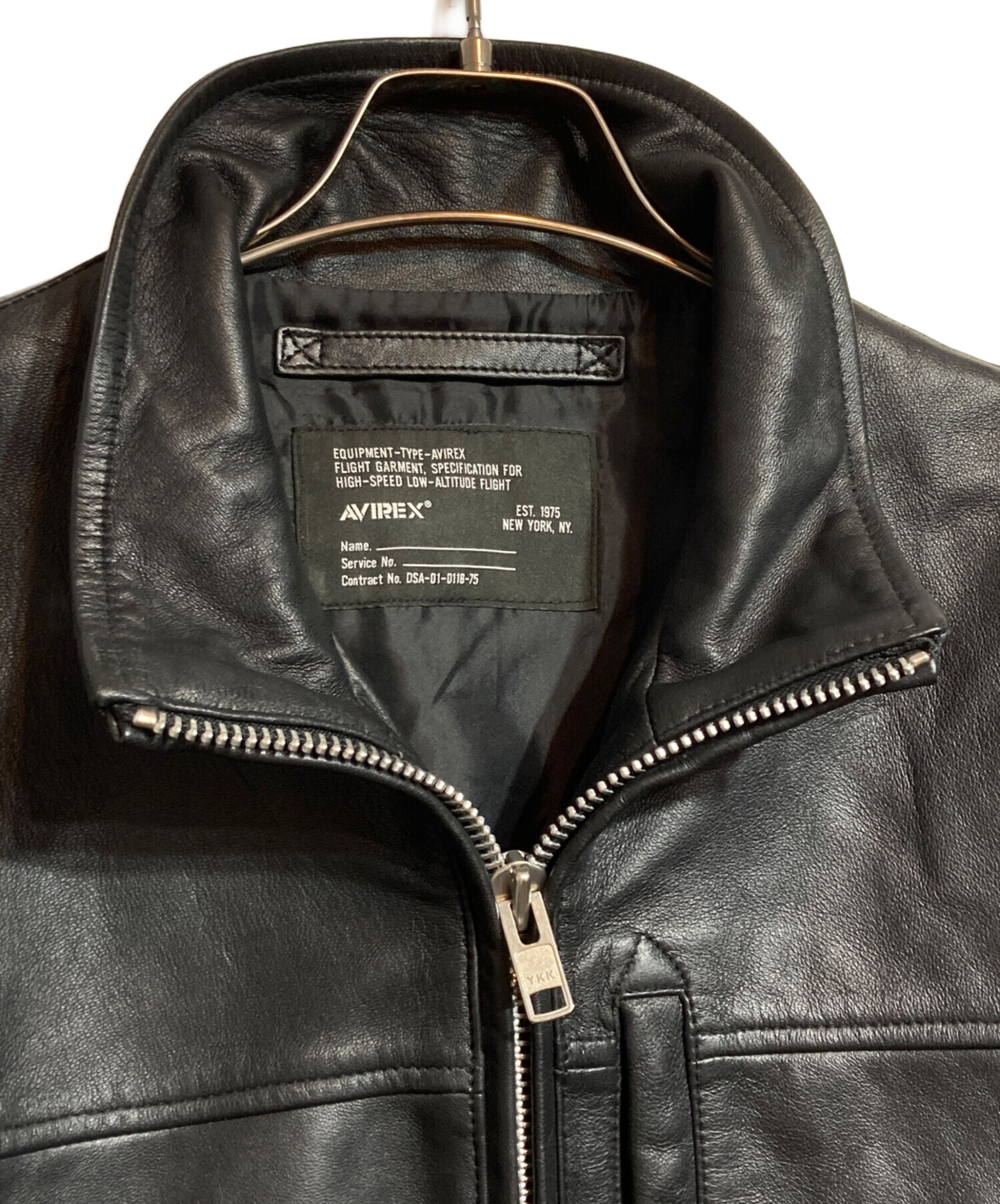 中古・古着通販】AVIREX (アヴィレックス) STAND LEATHER MA-1 MOD 
