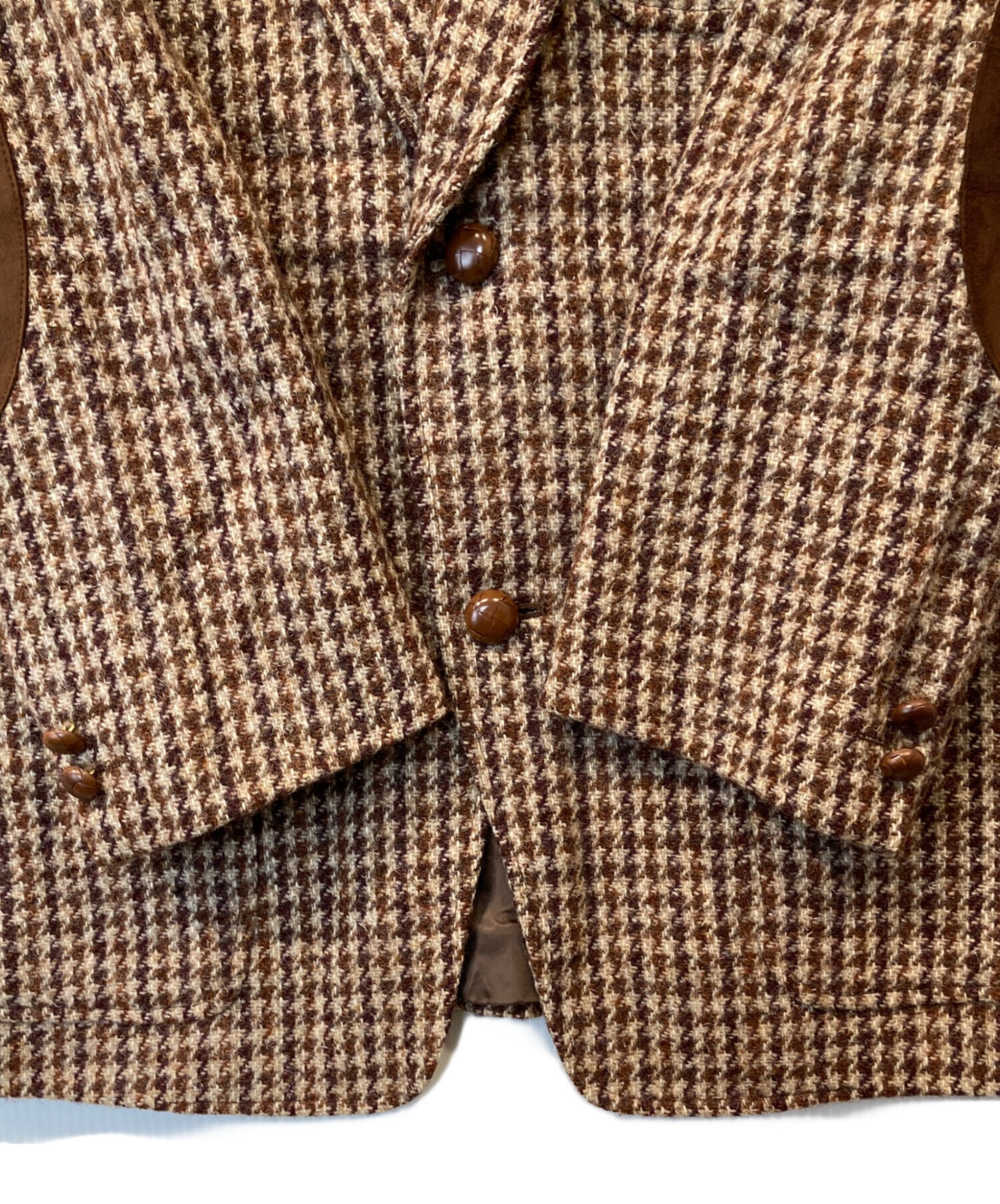 Karl Helmut カールヘルム 牛革 ツイード パッチワーク ジャケット 中古・古着通販】KARL HELMUT (カールヘルム) Harris Tweed (ハリス