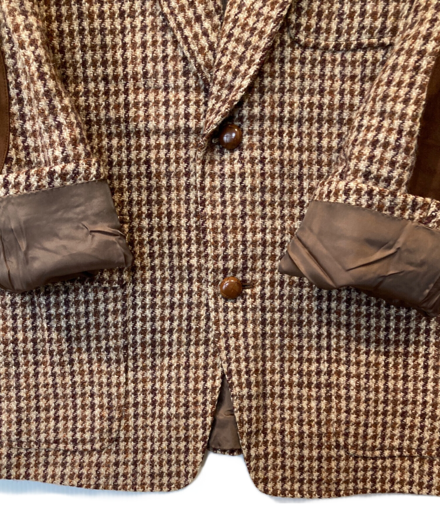 Karl Helmut カールヘルム 牛革 ツイード パッチワーク ジャケット 中古・古着通販】KARL HELMUT (カールヘルム) Harris Tweed (ハリス