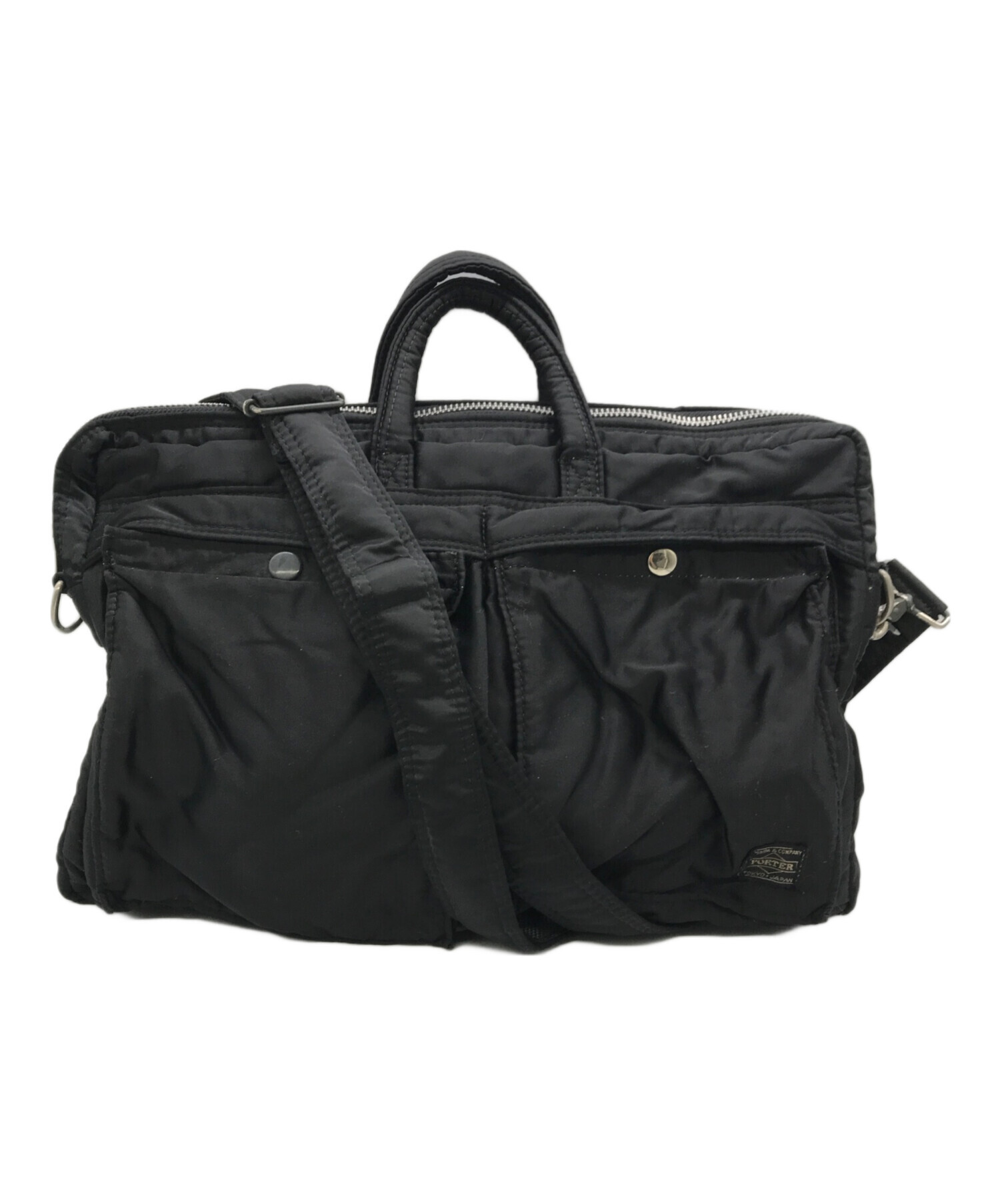 【美品】PORTER ポーター タンカー 2WAYバック 中古・古着通販】PORTER (ポーター) タンカー2WAYバッグ ブラック