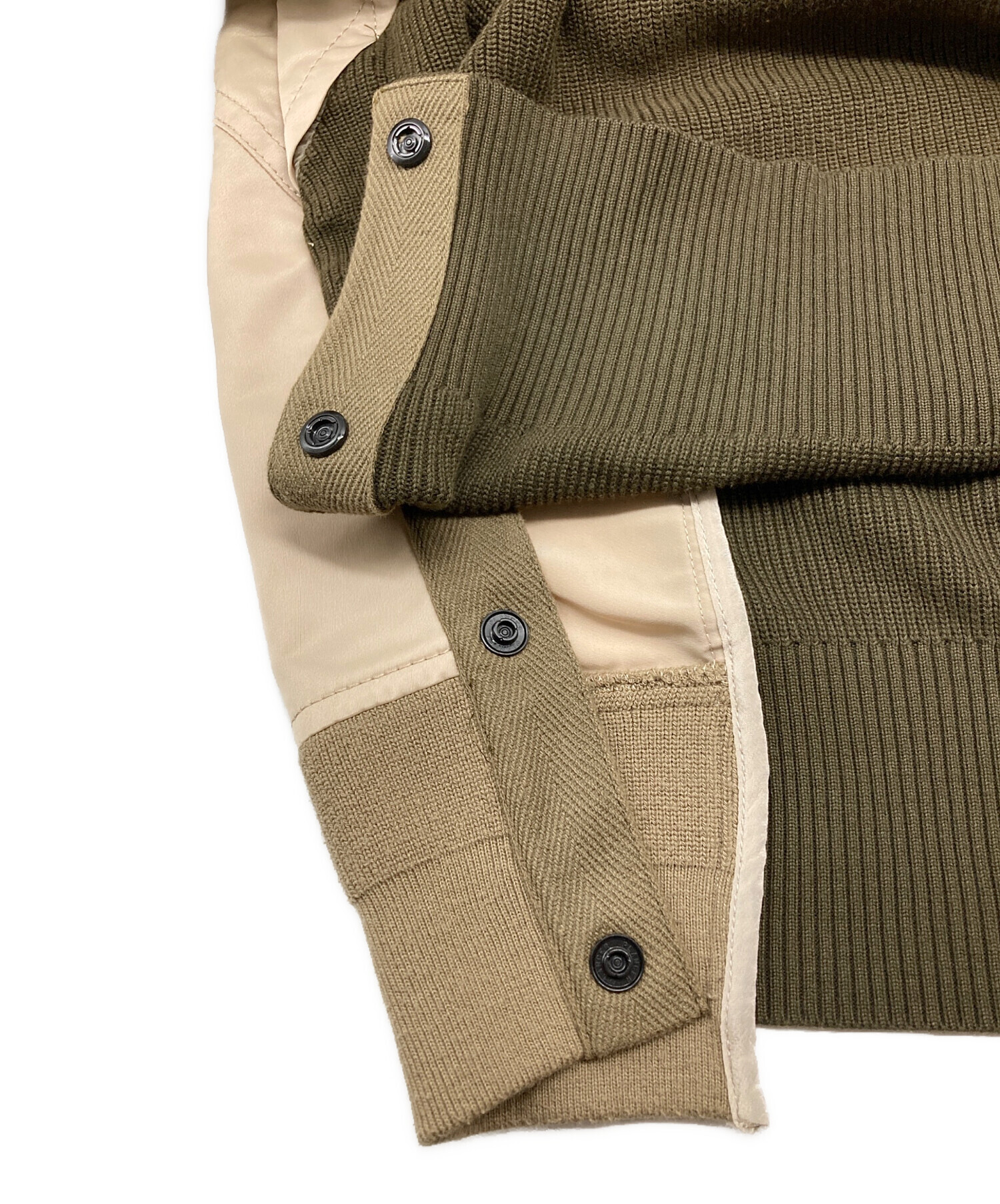 中古・古着通販】sacai (サカイ) Nylon Twill Mix Knit Pullover 