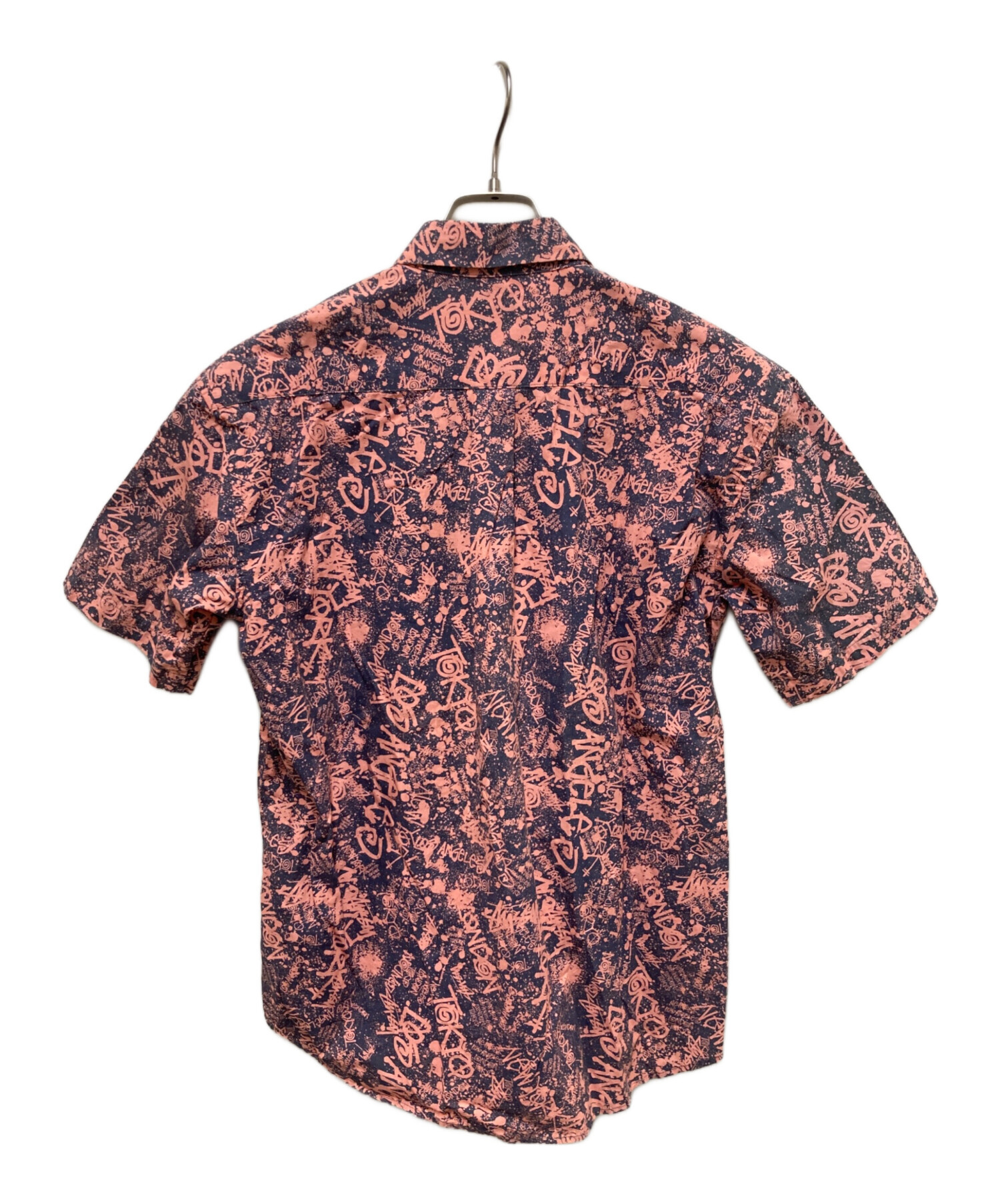 セール 大きいサイズ【Stussy】Photo Film 半袖シャツ ピンク 中古・古着通販】stussy (ステューシー) 総柄半袖シャツ ピンク